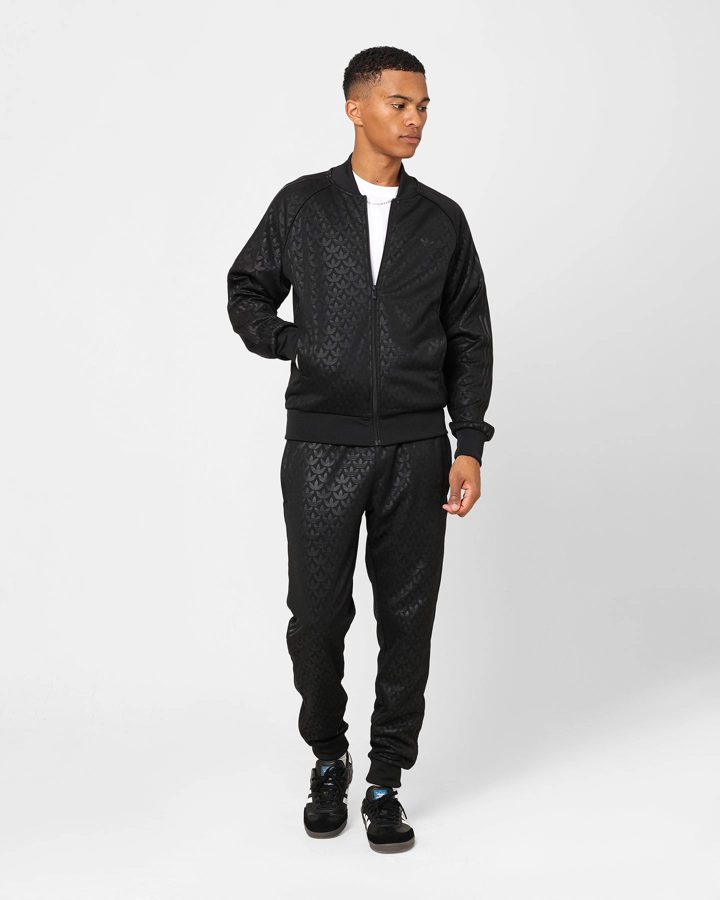 Adidas Adicolour Monogram Straight Track Pant Black
