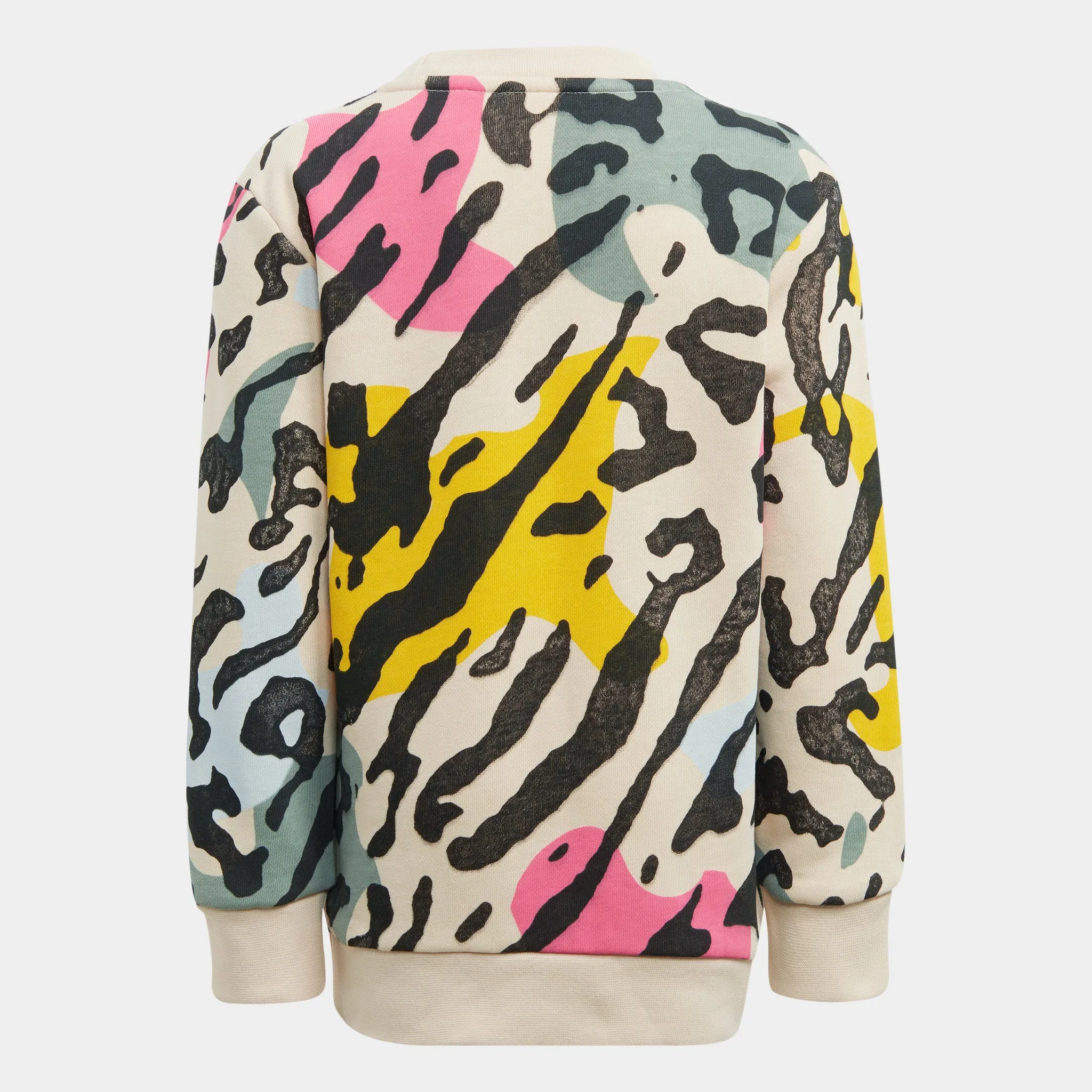 adidas Originals Kids' Animal Print Crew Set Sand Strata / Multicolour
