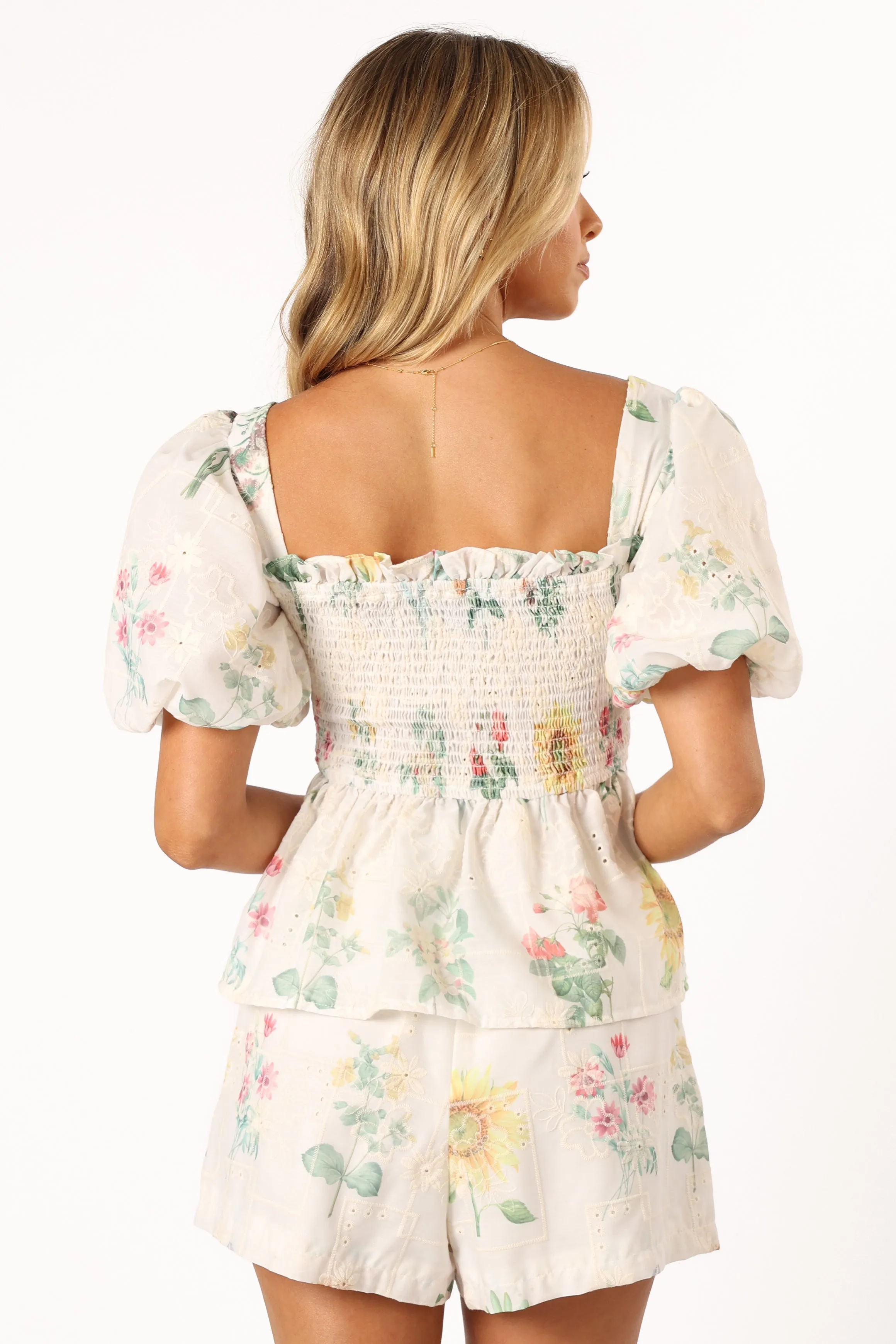 Alina Shorts - White Floral