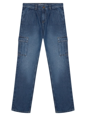 Blue Denim Cargo Pants (7-16)