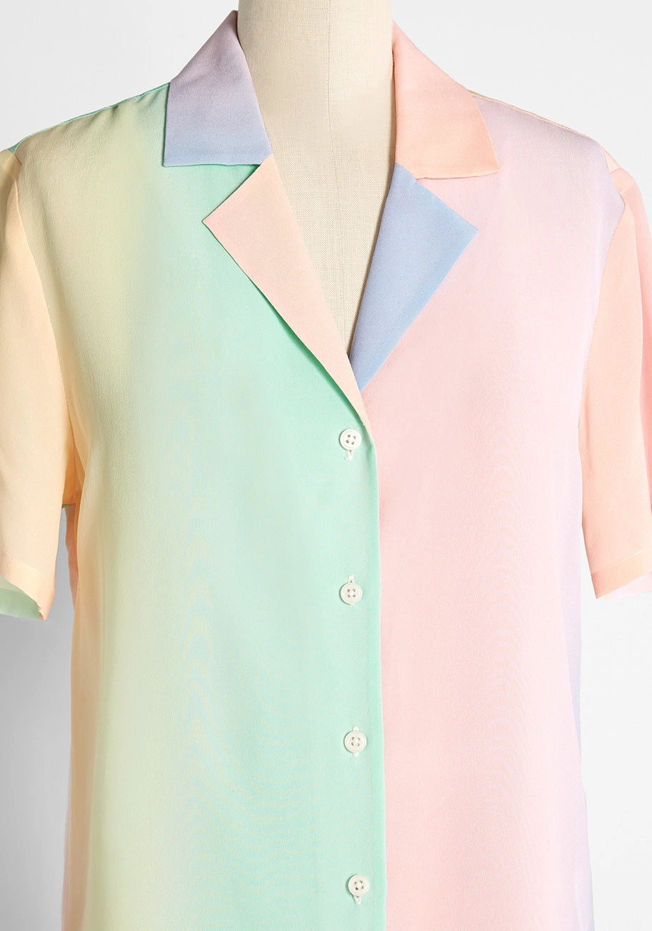 Call It a Classic Silk Camp Collar Shirt