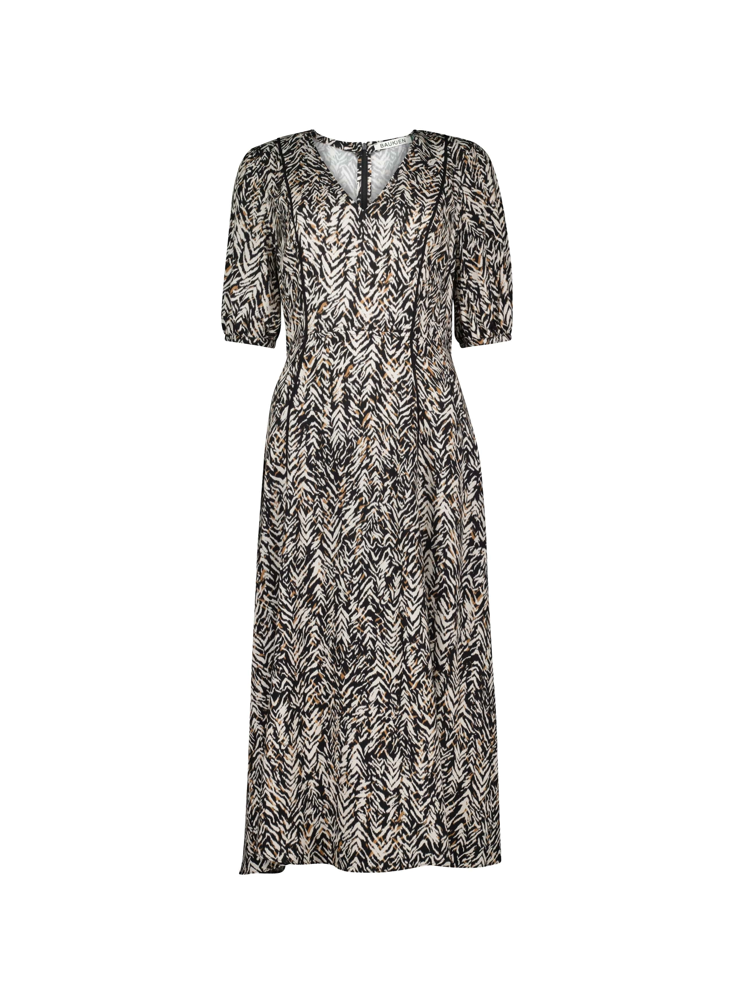 Callie LENZING™ ECOVERO™ Dress | Cream Tiger