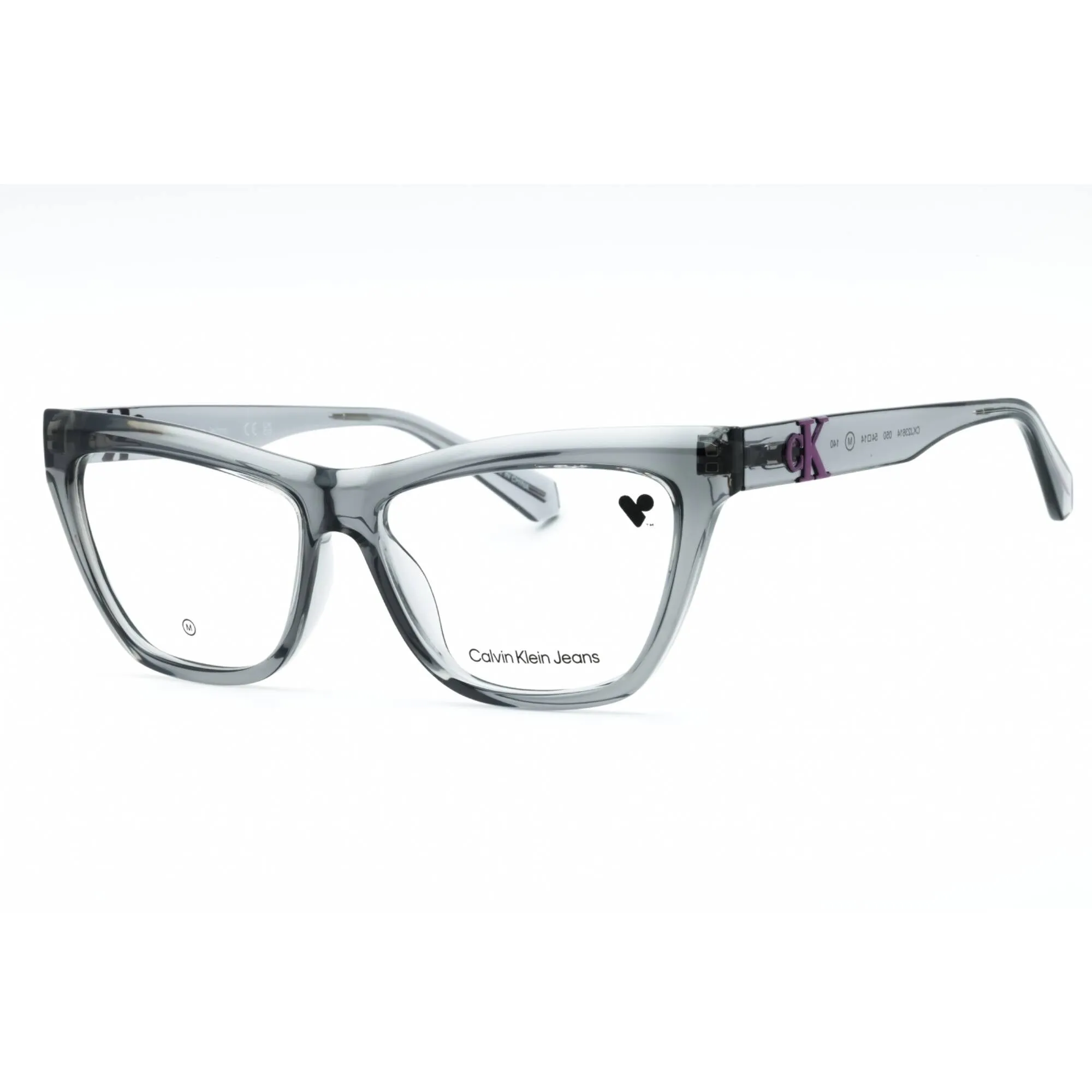 Calvin Klein Jeans Women's Eyeglasses - Grey Full Rim Cat Eye Frame | CKJ23614 050