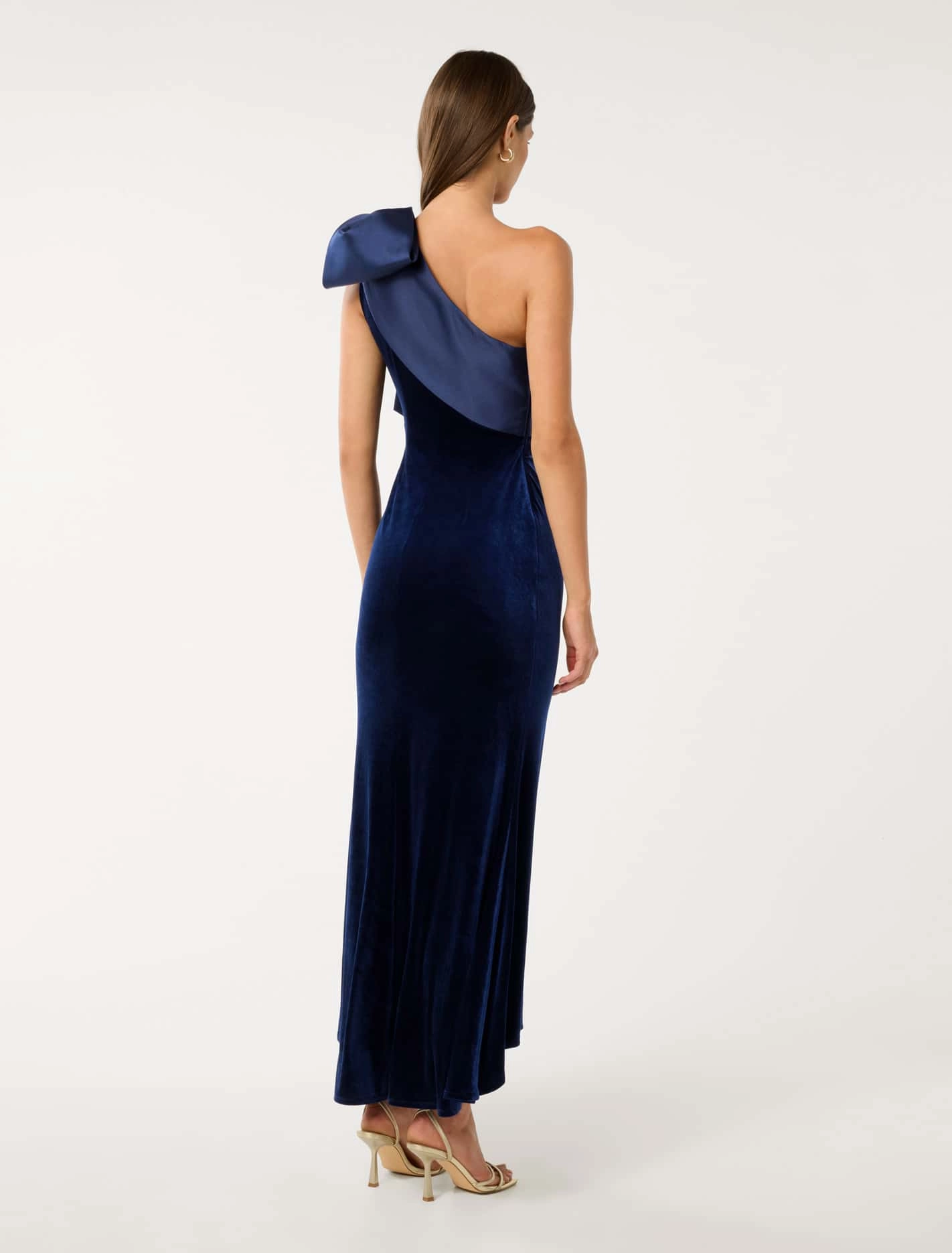Delta Velvet Bow Maxi Dress