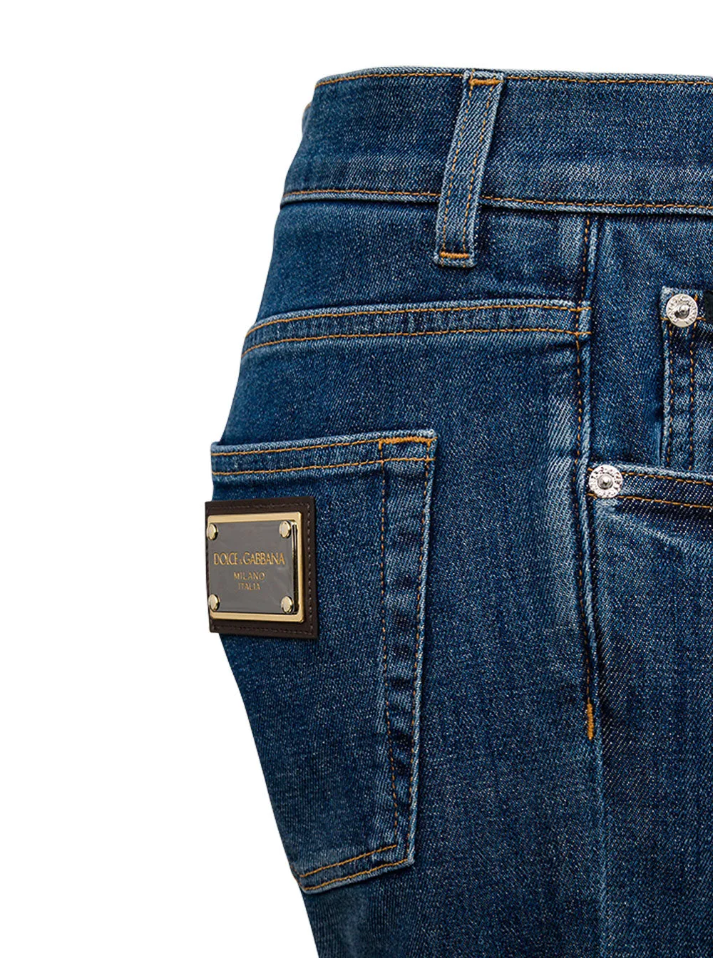 Dolce & Gabbana Logo Patch Skinny Jeans