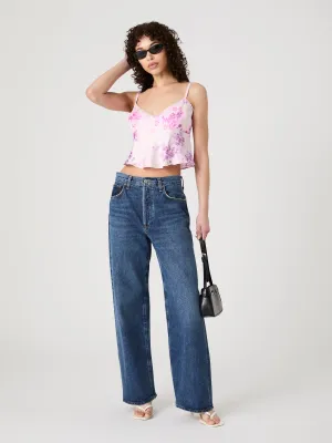 Elyria Oona Satin Babydoll Top