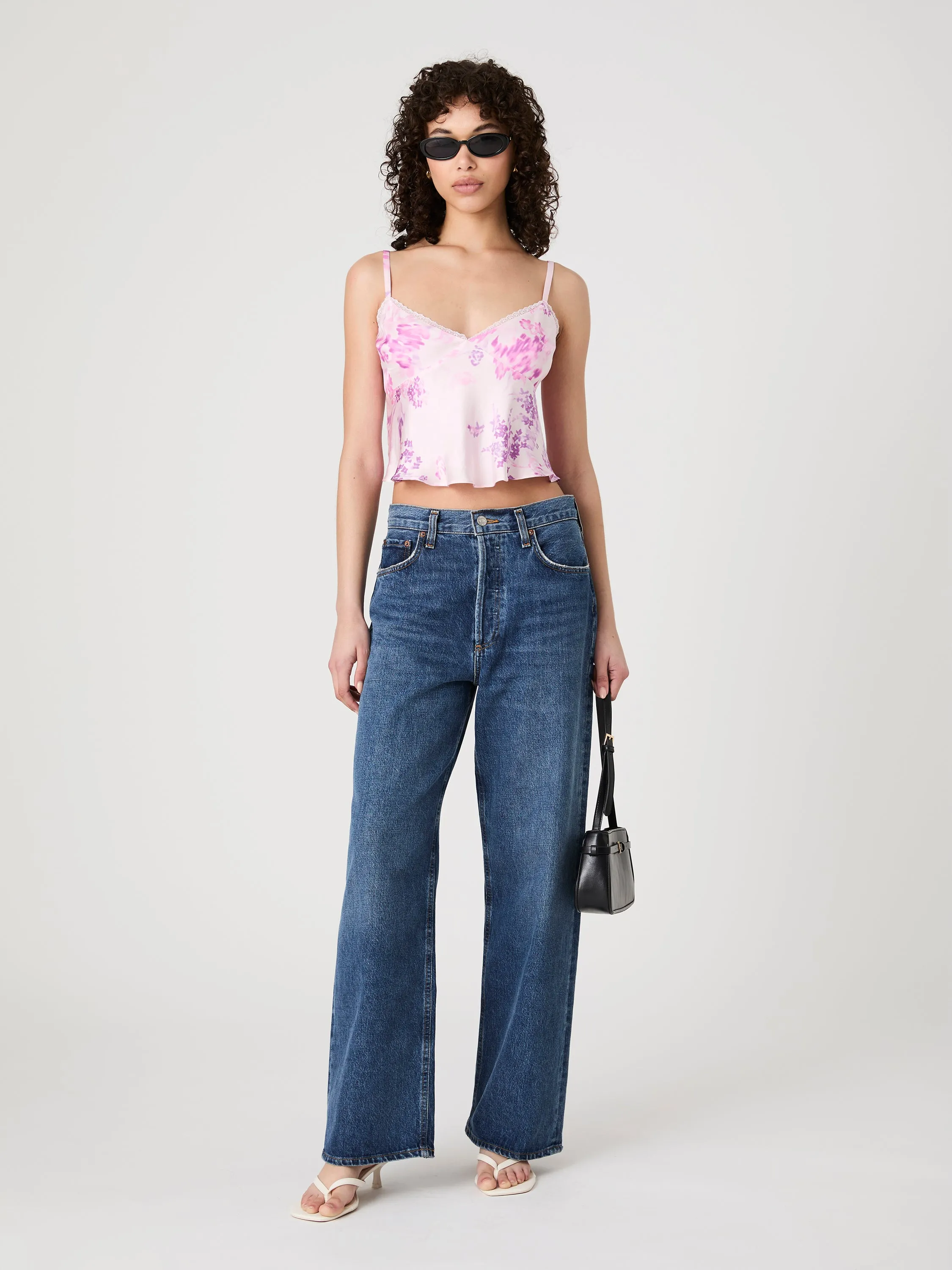 Elyria Oona Satin Babydoll Top