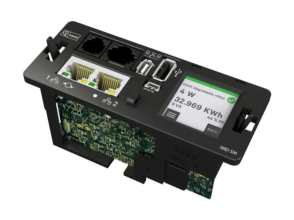 Geist Switched Outlet Level Monitoring DUU5MGW1-24CF17-1S02A9K00-S-A - Power distribution unit - AC 240/415 V - 11 kW - 3-phase VP7UU0A2