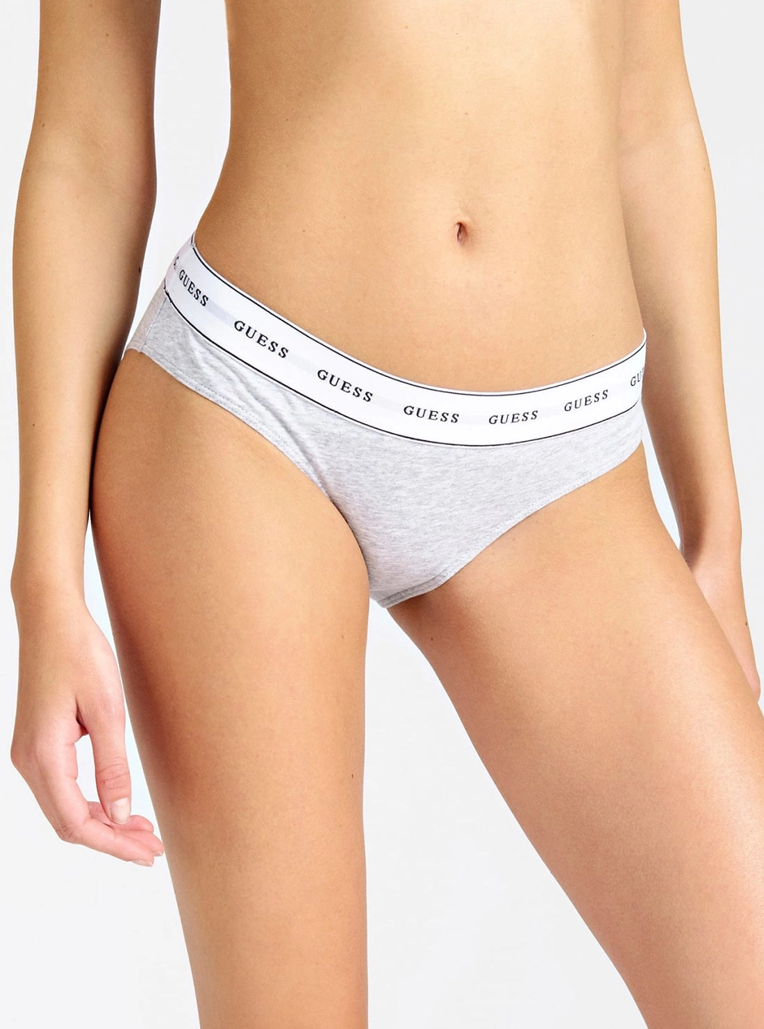 Grey Mid-Rise Logo Briefs