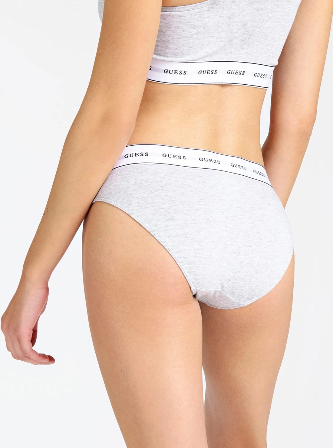 Grey Mid-Rise Logo Briefs