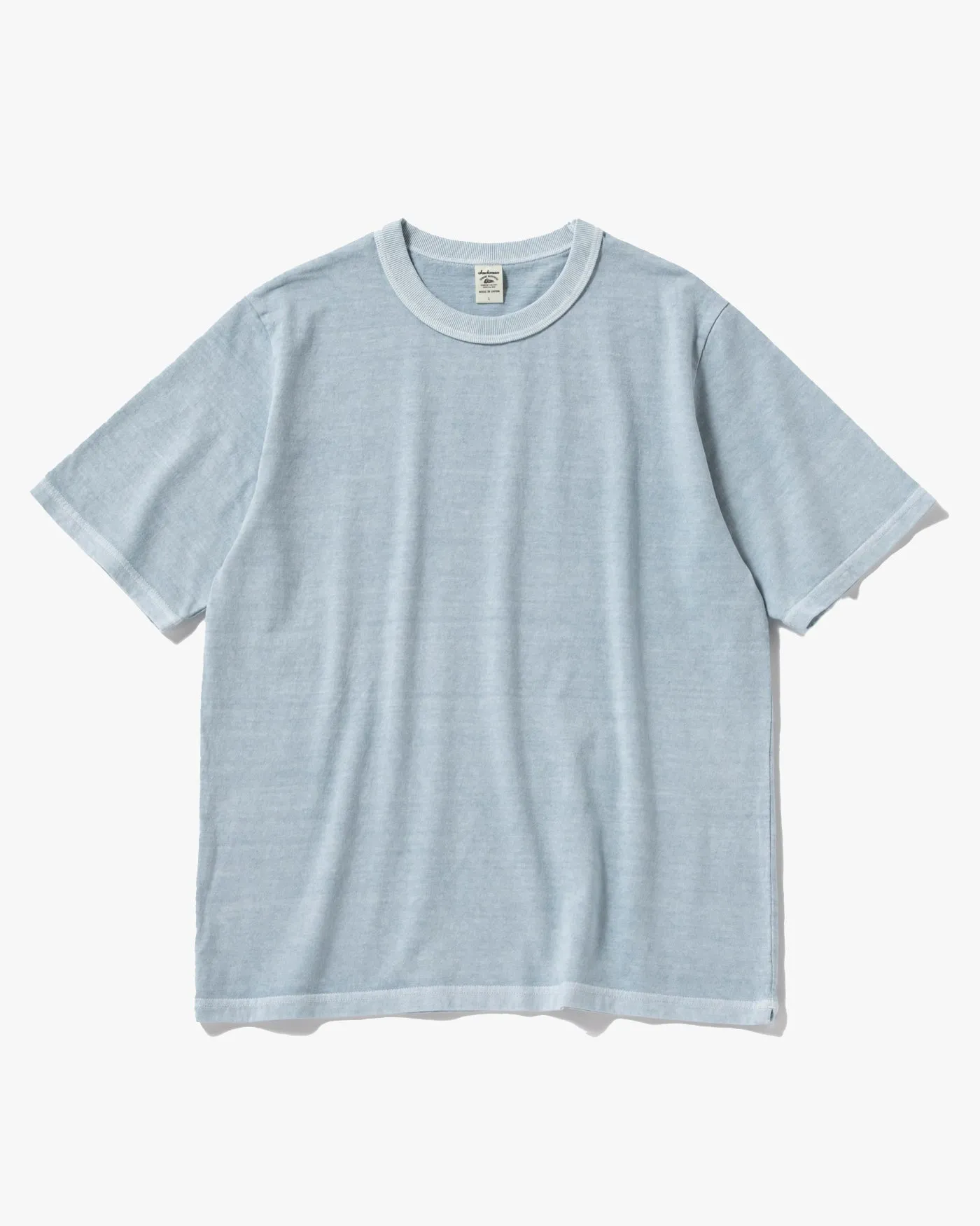 Jackman Pigment Dyed Lead Off Tee - Faded Saxe