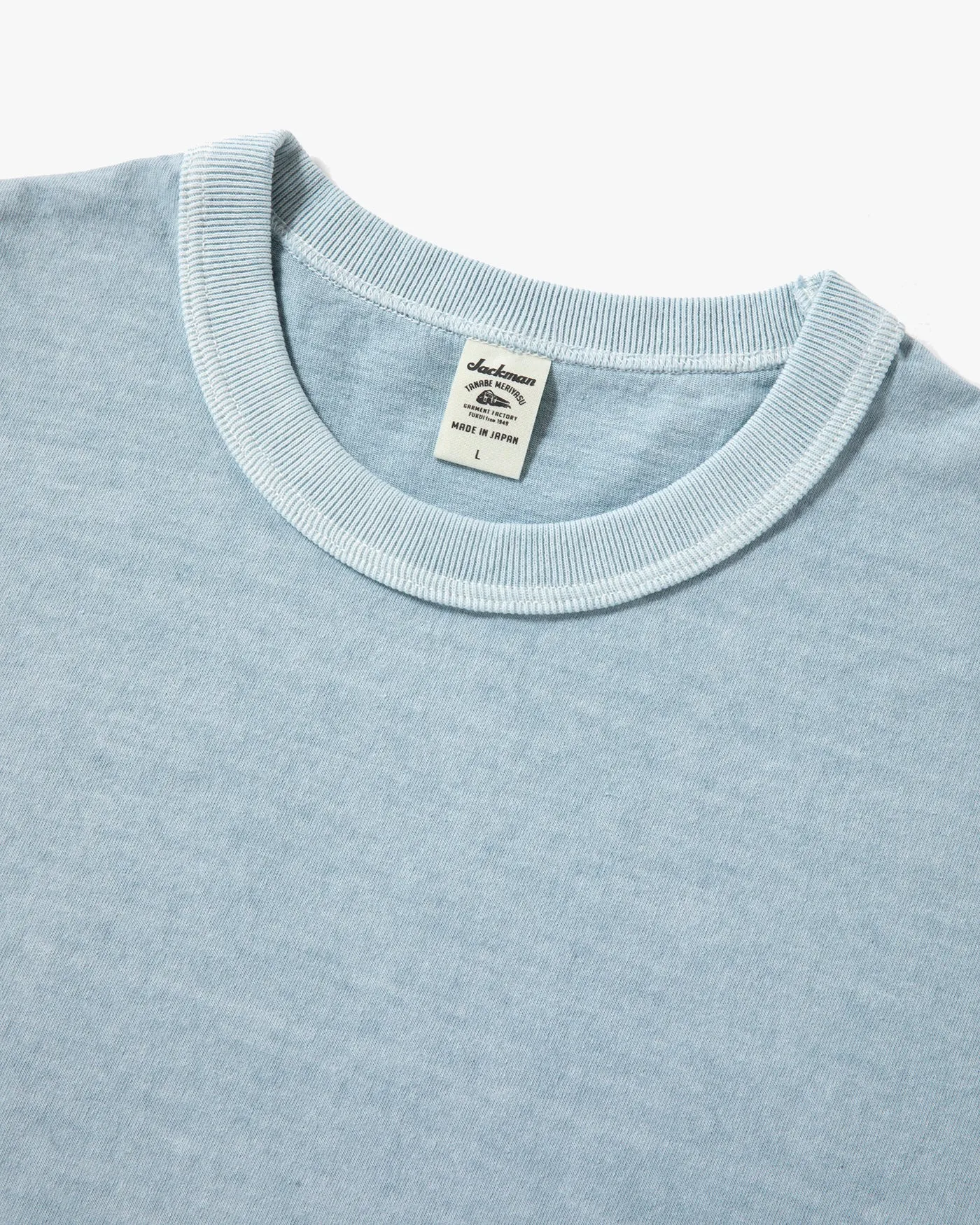 Jackman Pigment Dyed Lead Off Tee - Faded Saxe