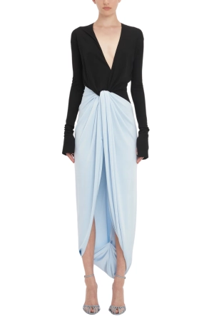 Knot Detail Jersey Gown