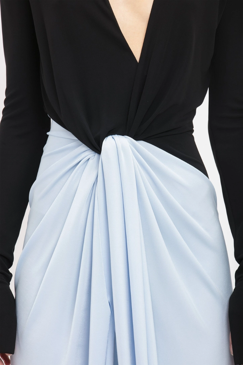 Knot Detail Jersey Gown