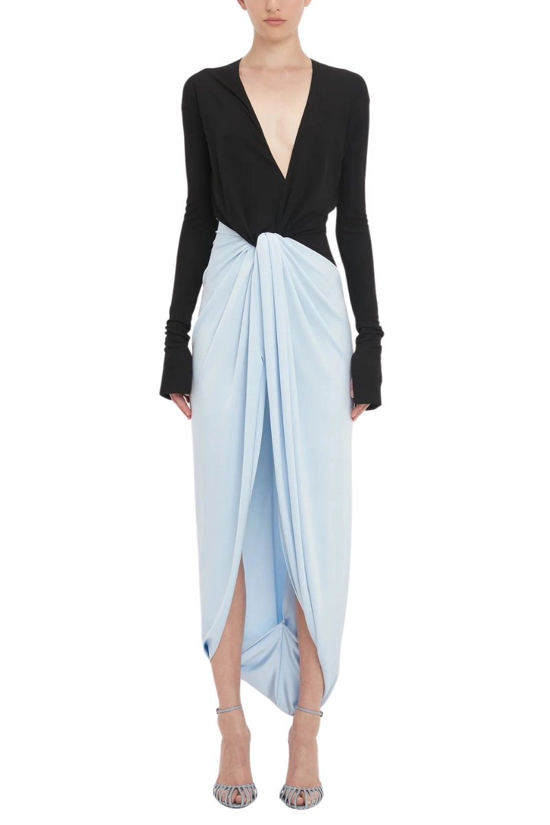 Knot Detail Jersey Gown