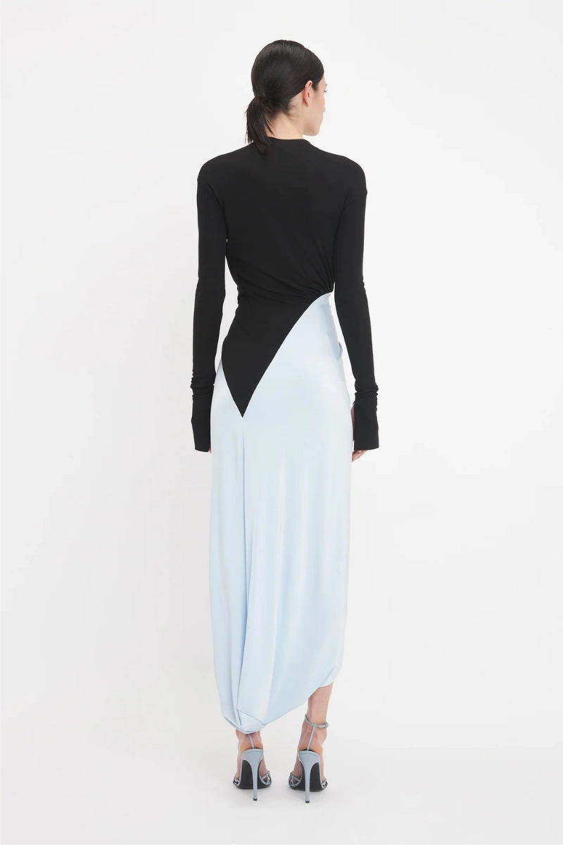 Knot Detail Jersey Gown