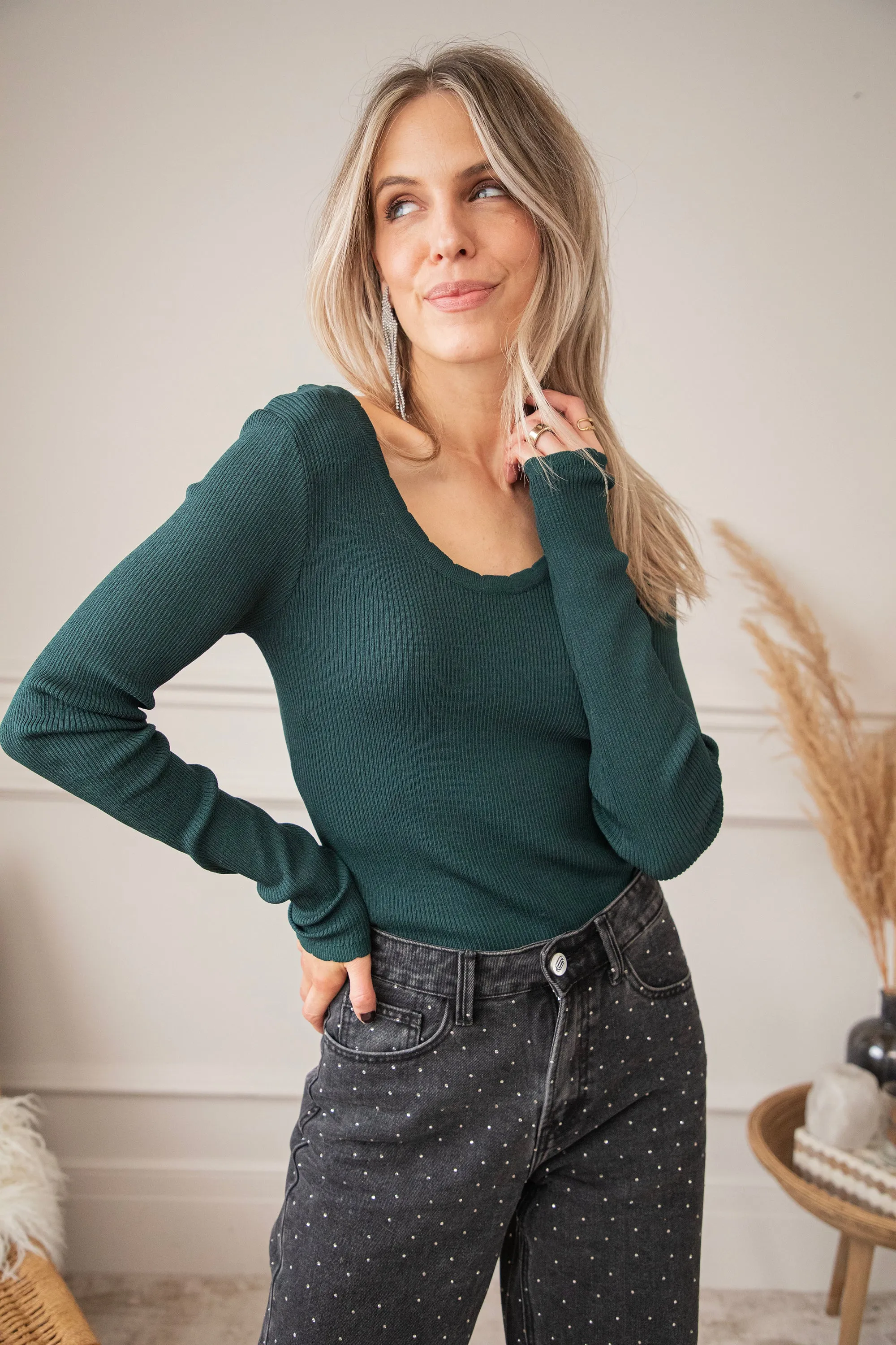Mira Dark Green - Longsleeve