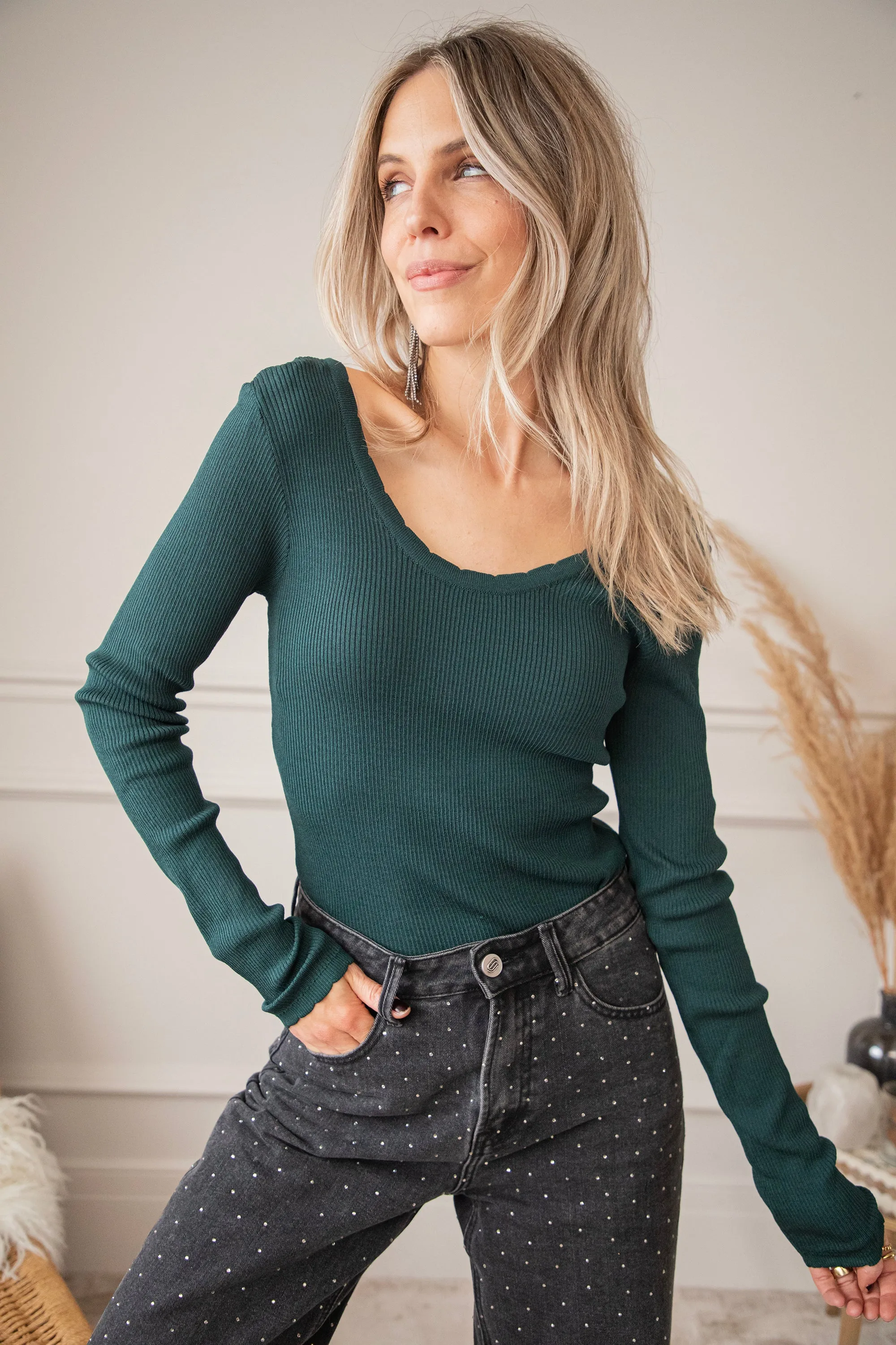 Mira Dark Green - Longsleeve