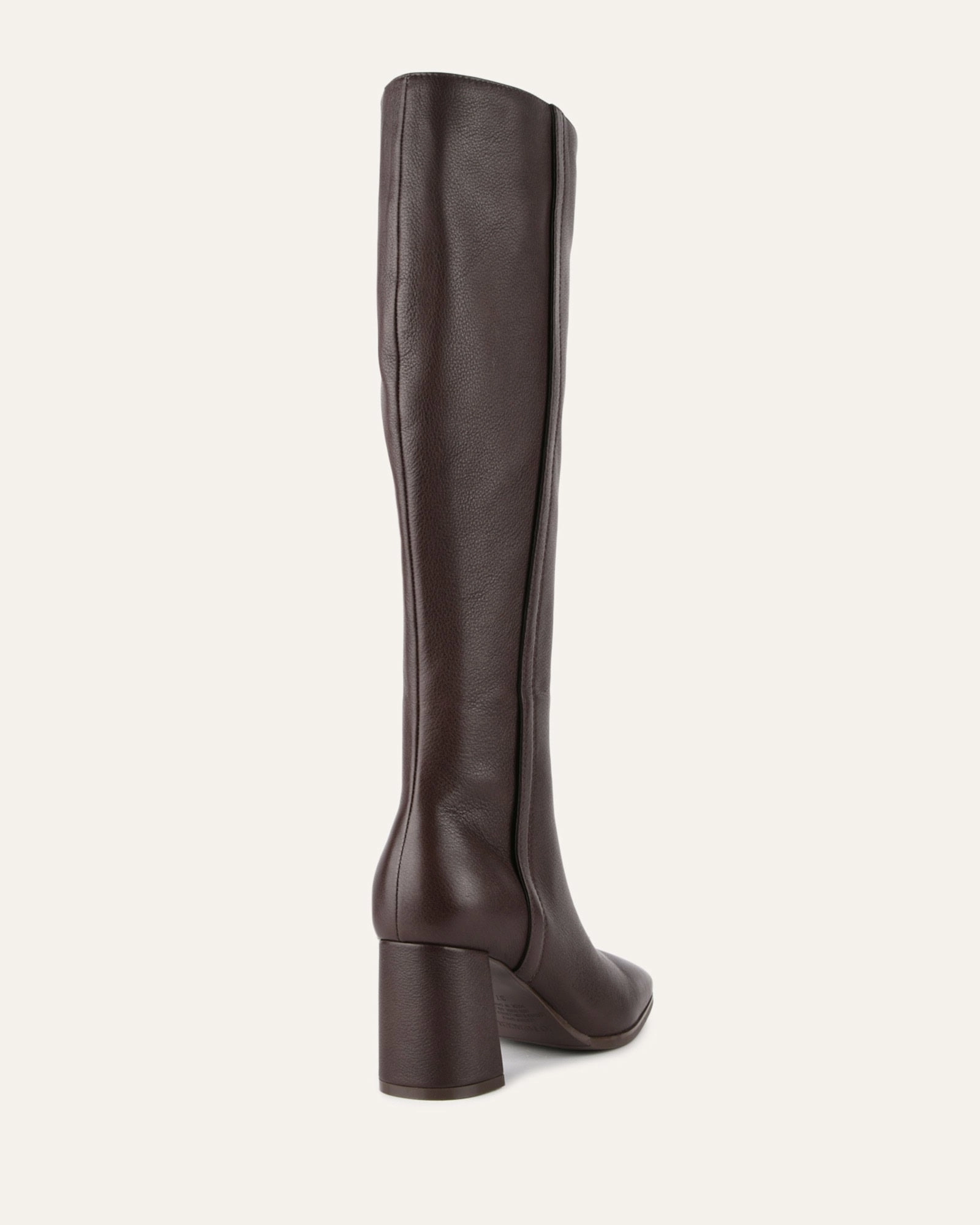 NELLIE KNEE BOOTS BITTER CHOC LEATHER