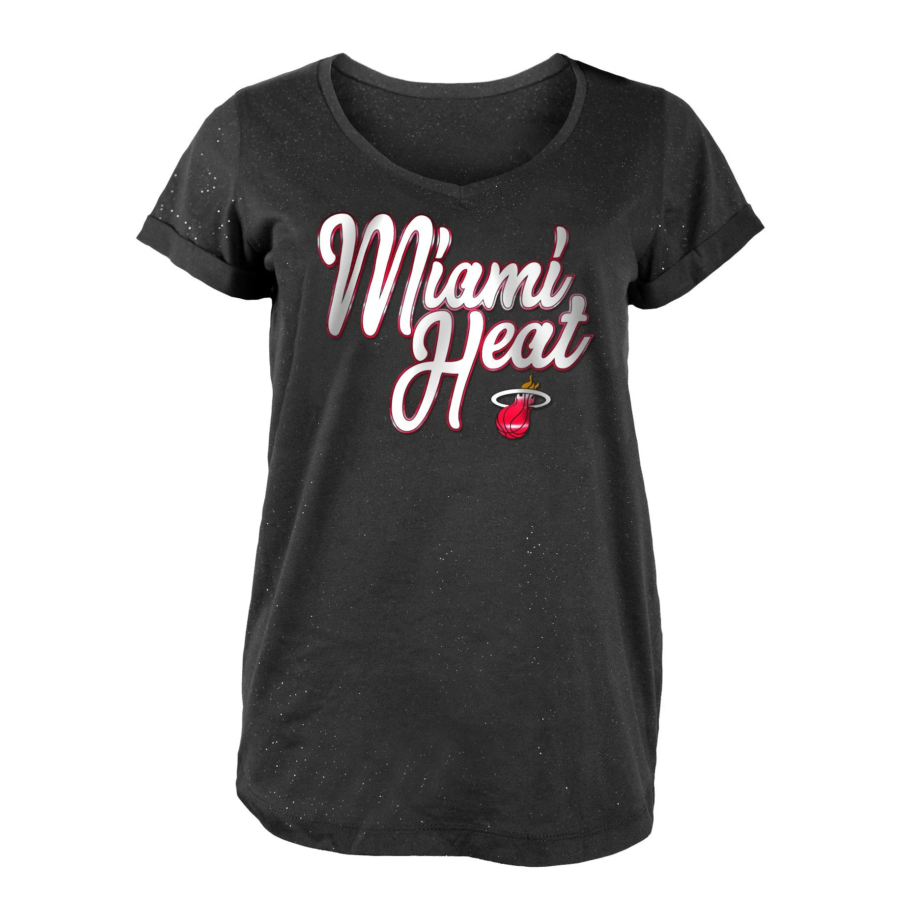 New ERA Miami HEAT Ladies Glitter VNeck