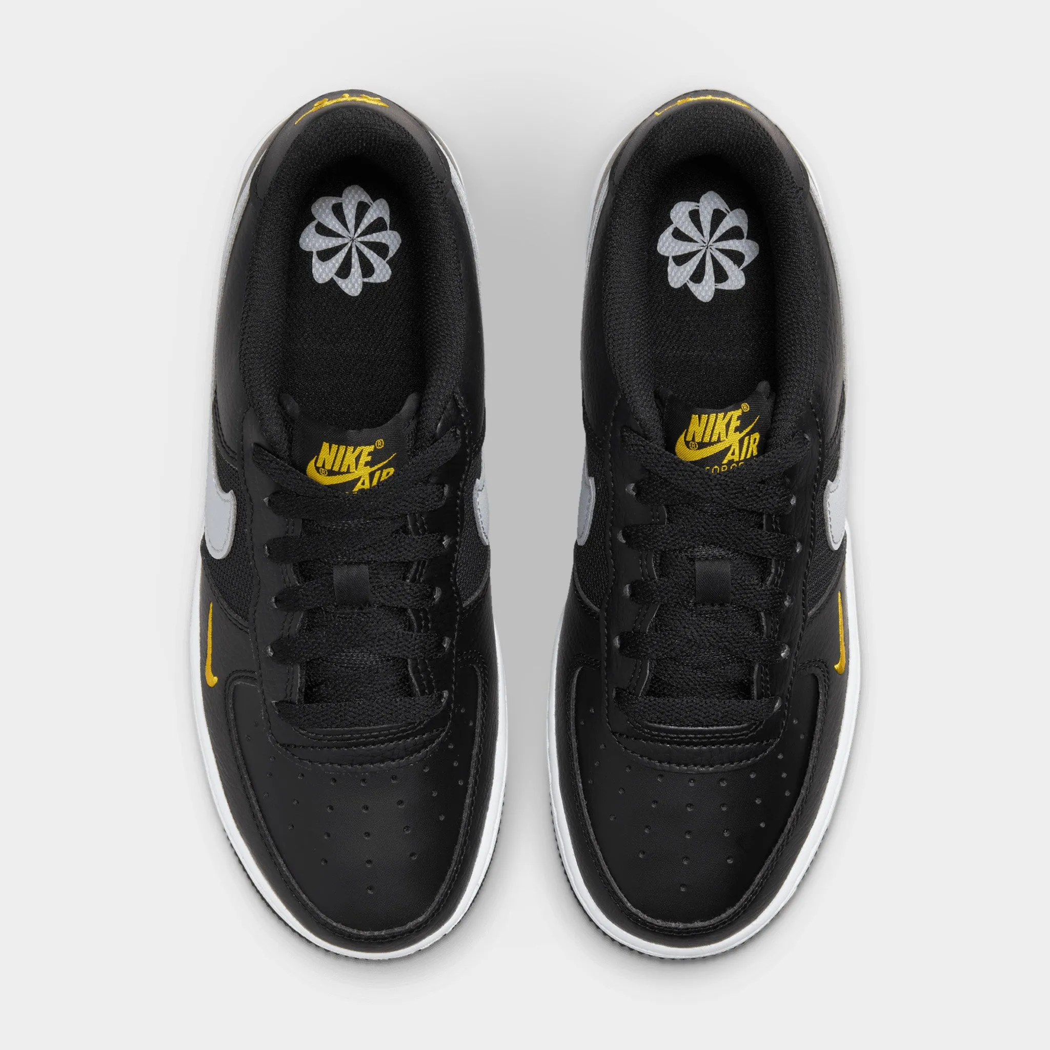 Nike Air Force 1 GS Black / Wolf Grey - University Gold