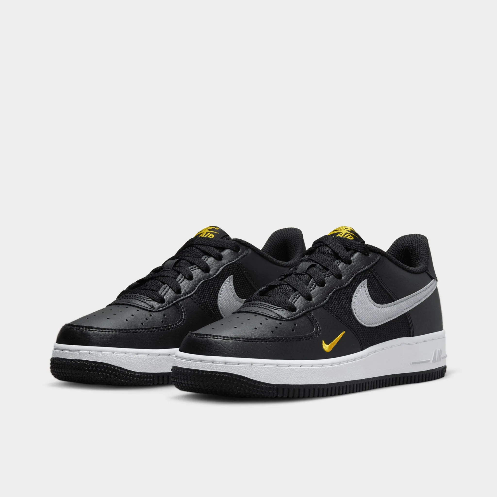 Nike Air Force 1 GS Black / Wolf Grey - University Gold