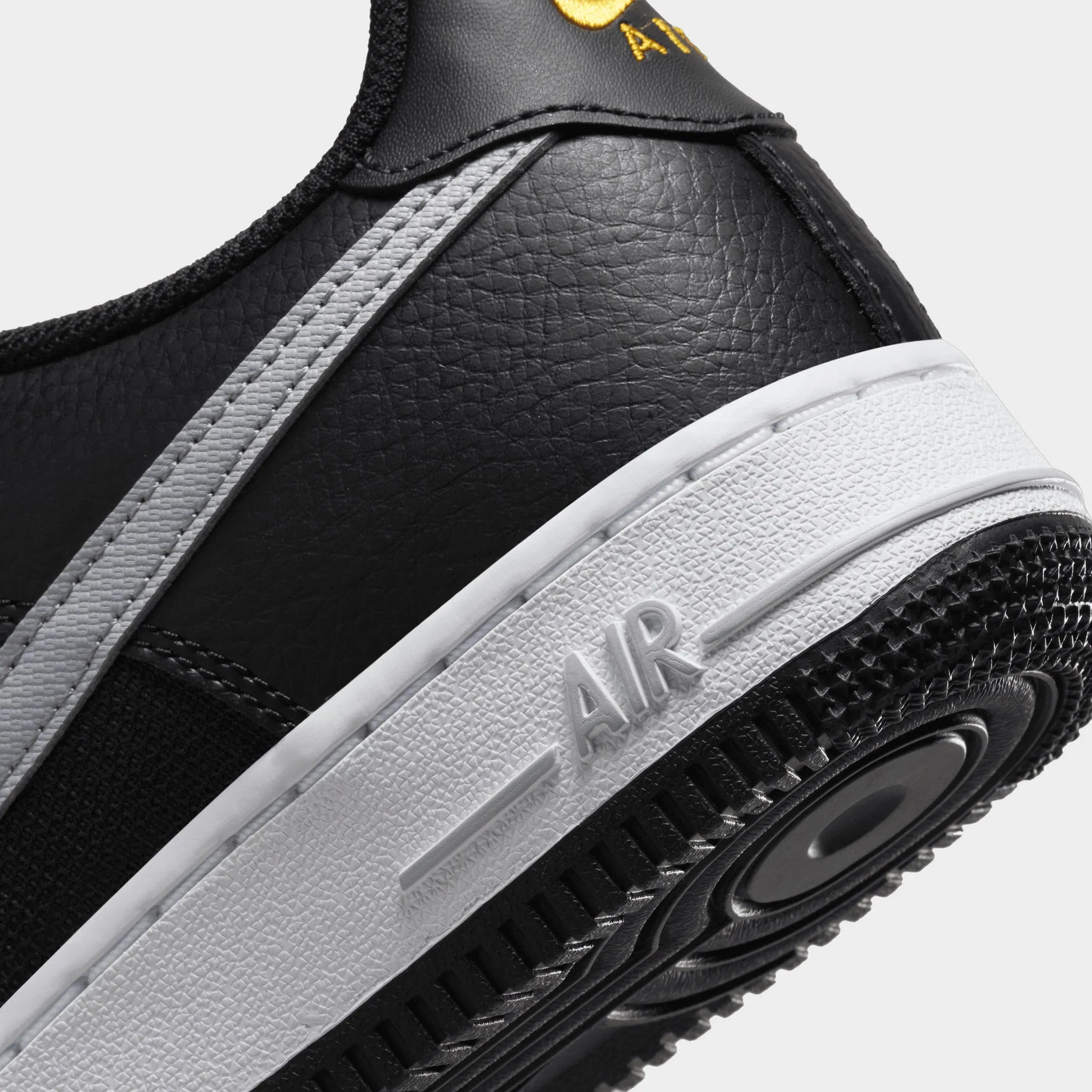 Nike Air Force 1 GS Black / Wolf Grey - University Gold