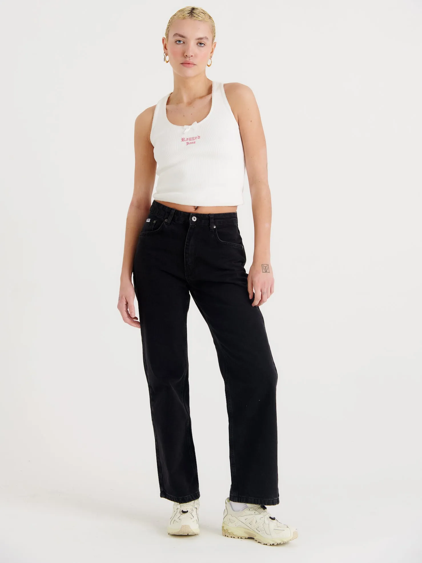 Organic Dad Jeans Charcoal