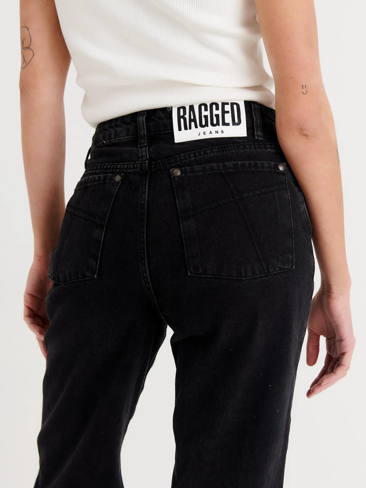 Organic Dad Jeans Charcoal