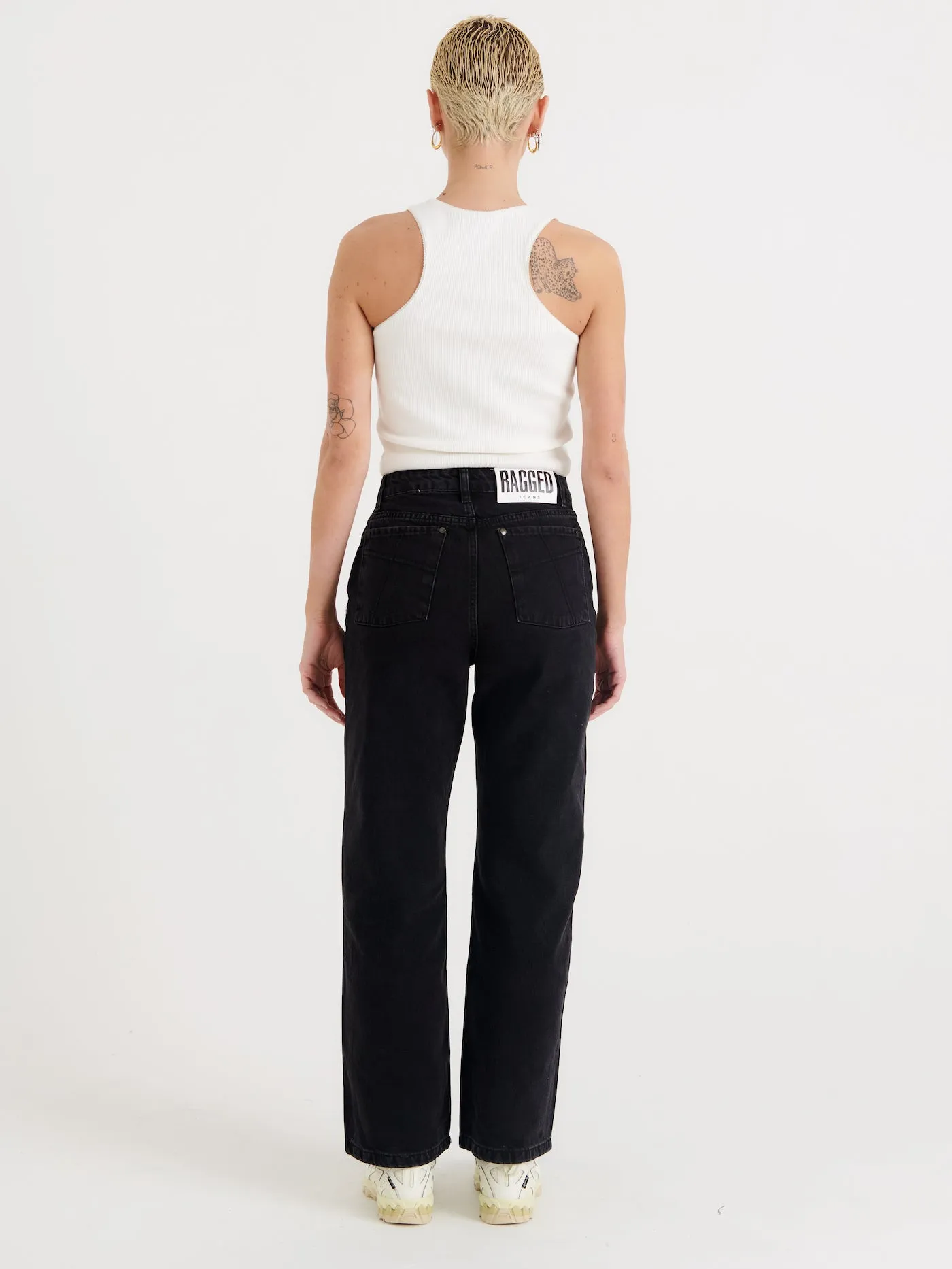 Organic Dad Jeans Charcoal