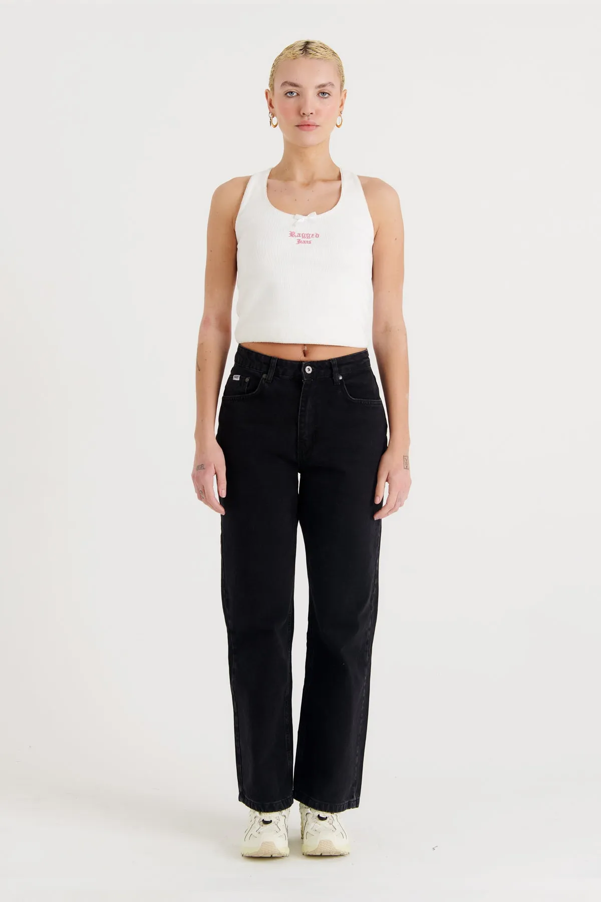 Organic Dad Jeans Charcoal