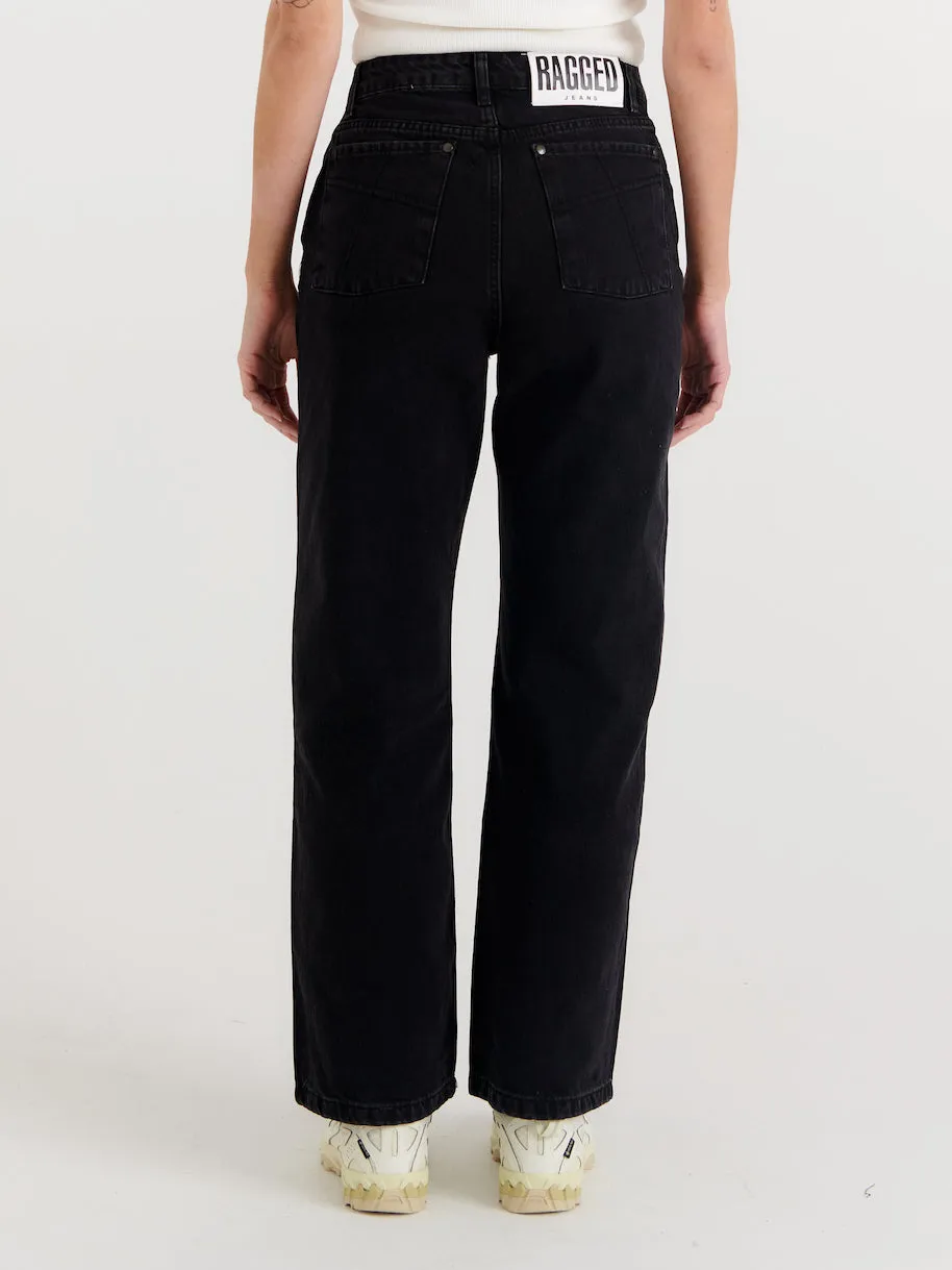 Organic Dad Jeans Charcoal