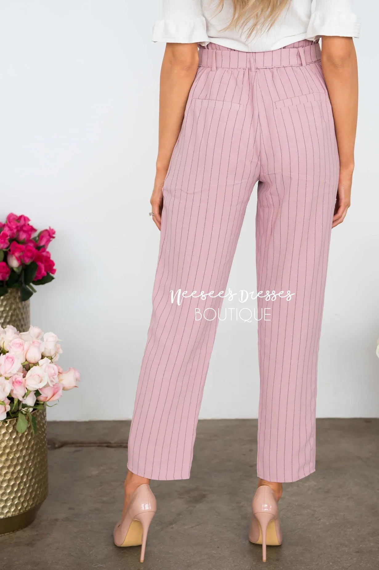 Paper Bag High Waisted Ruffle Pants