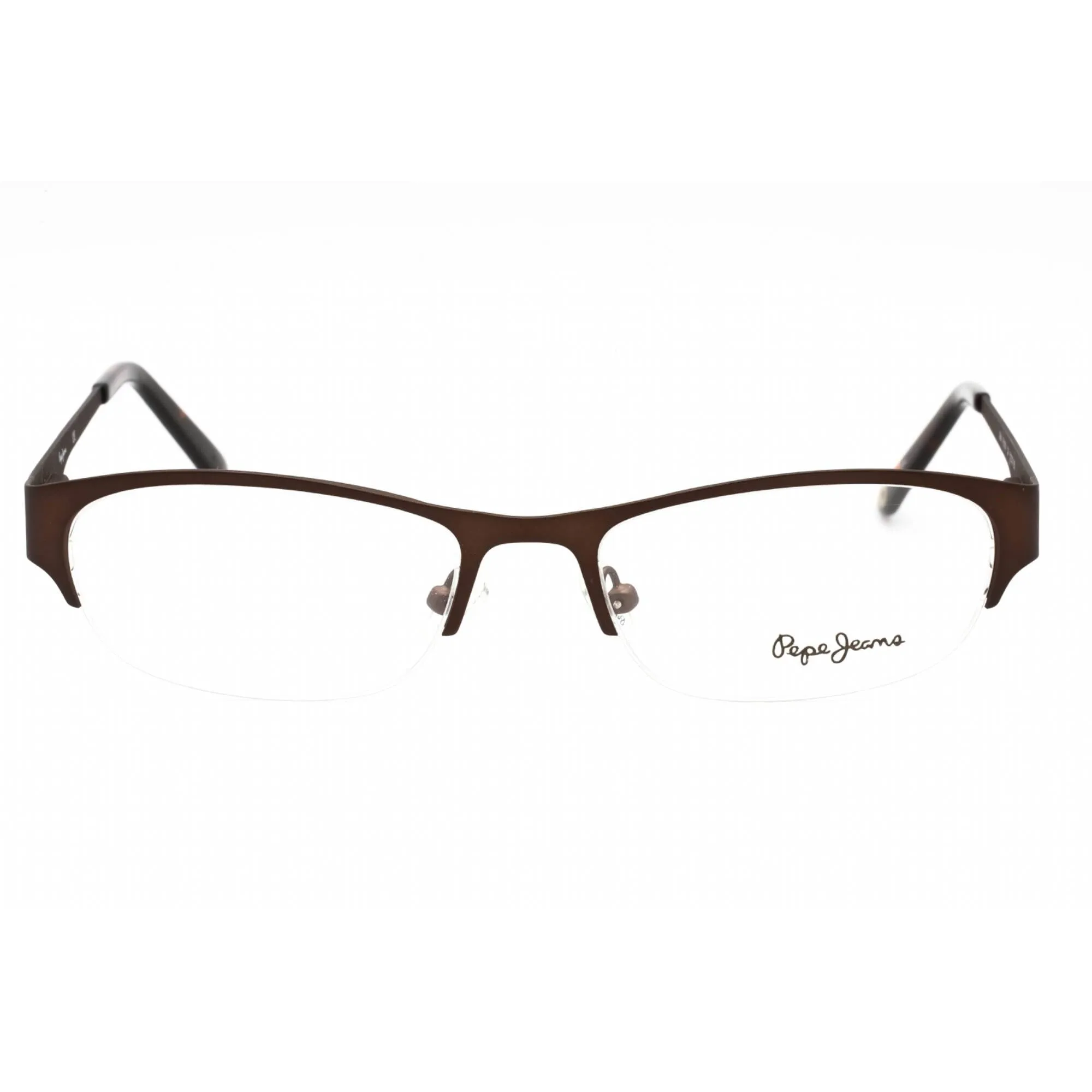 Pepe Jeans Women's Eyeglasses - Brown Metal Rectangular Half Rim Frame | PJ1114 C4