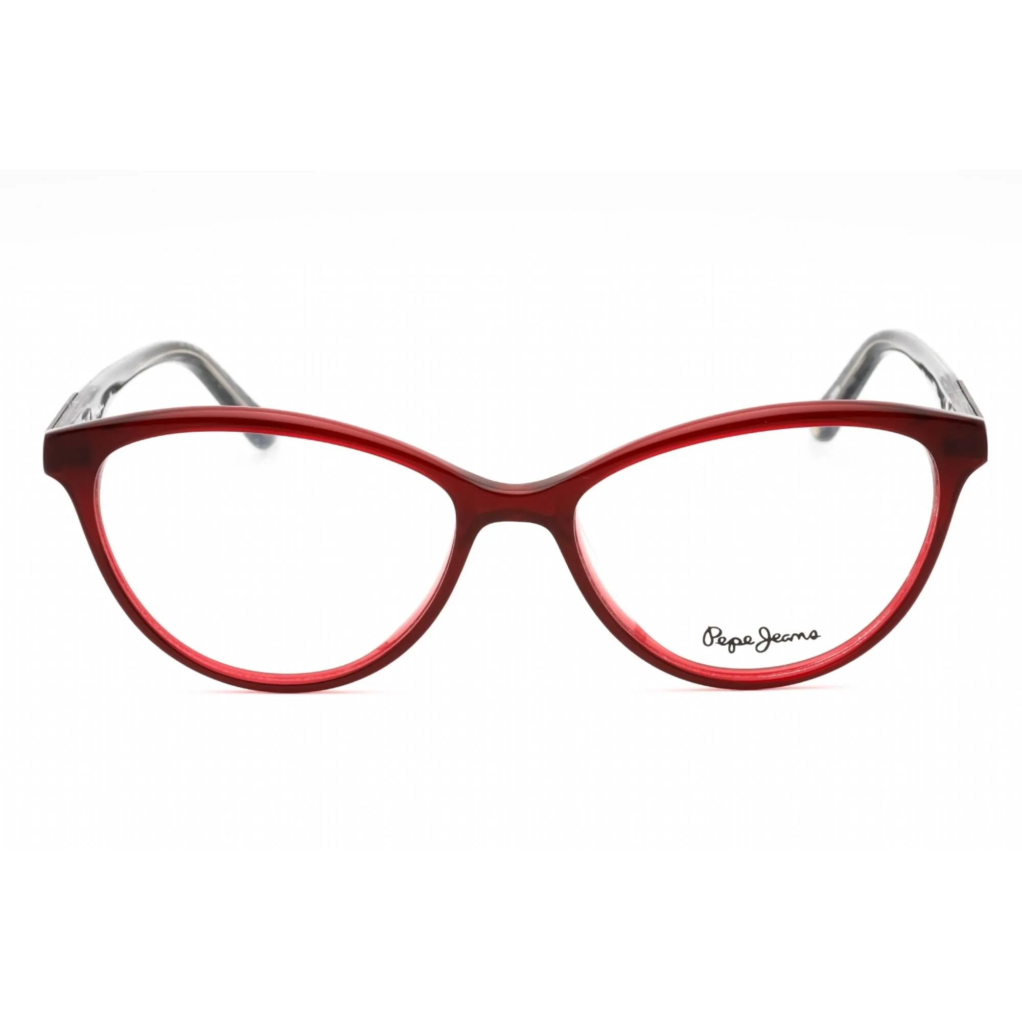 Pepe Jeans Women's Eyeglasses - Burgundy Plastic Cat Eye Full Rim Frame | PJ3190 C3