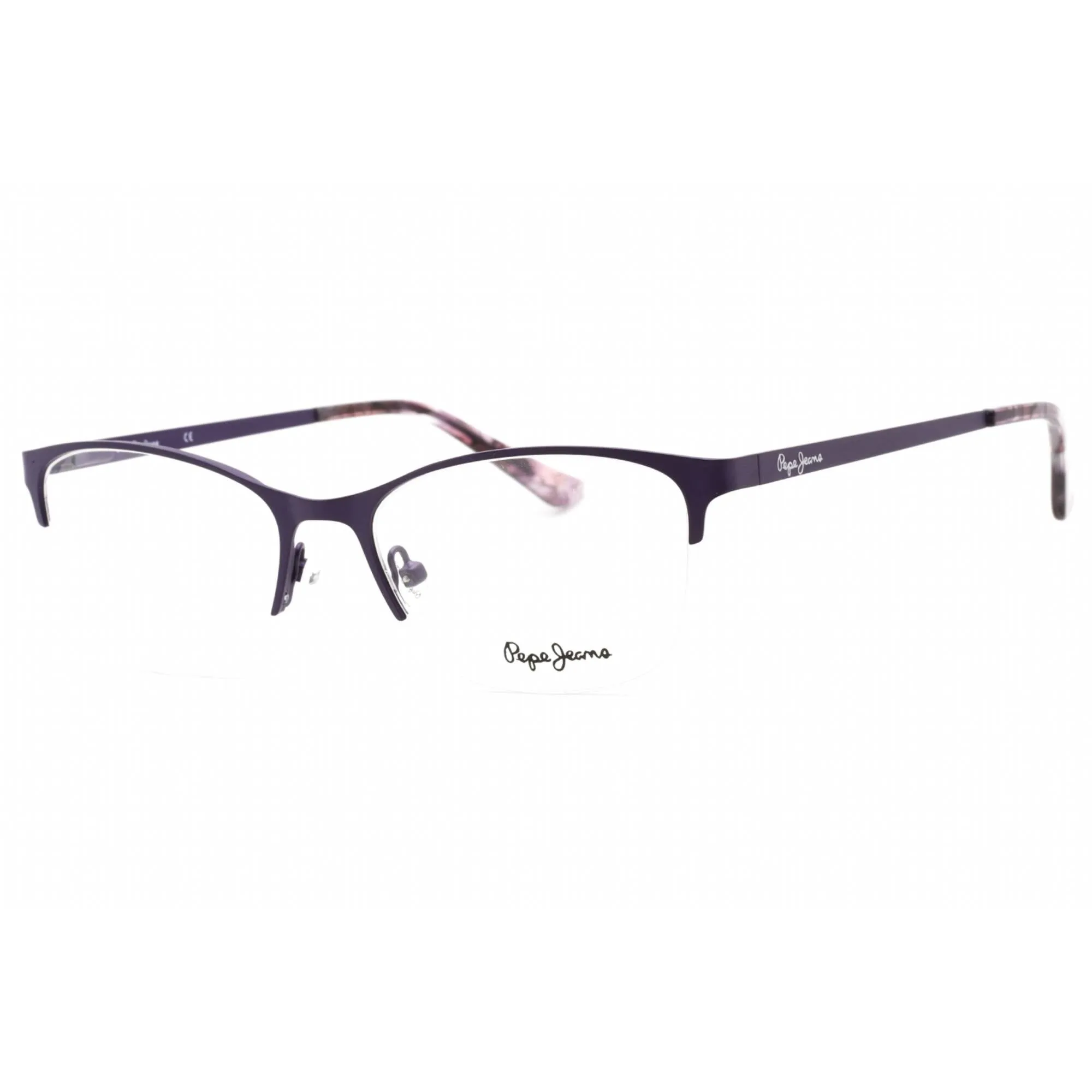 Pepe Jeans Women's Eyeglasses - Purple Metal Cat Eye Frame Clear Demo Lens | PJ1385 C3