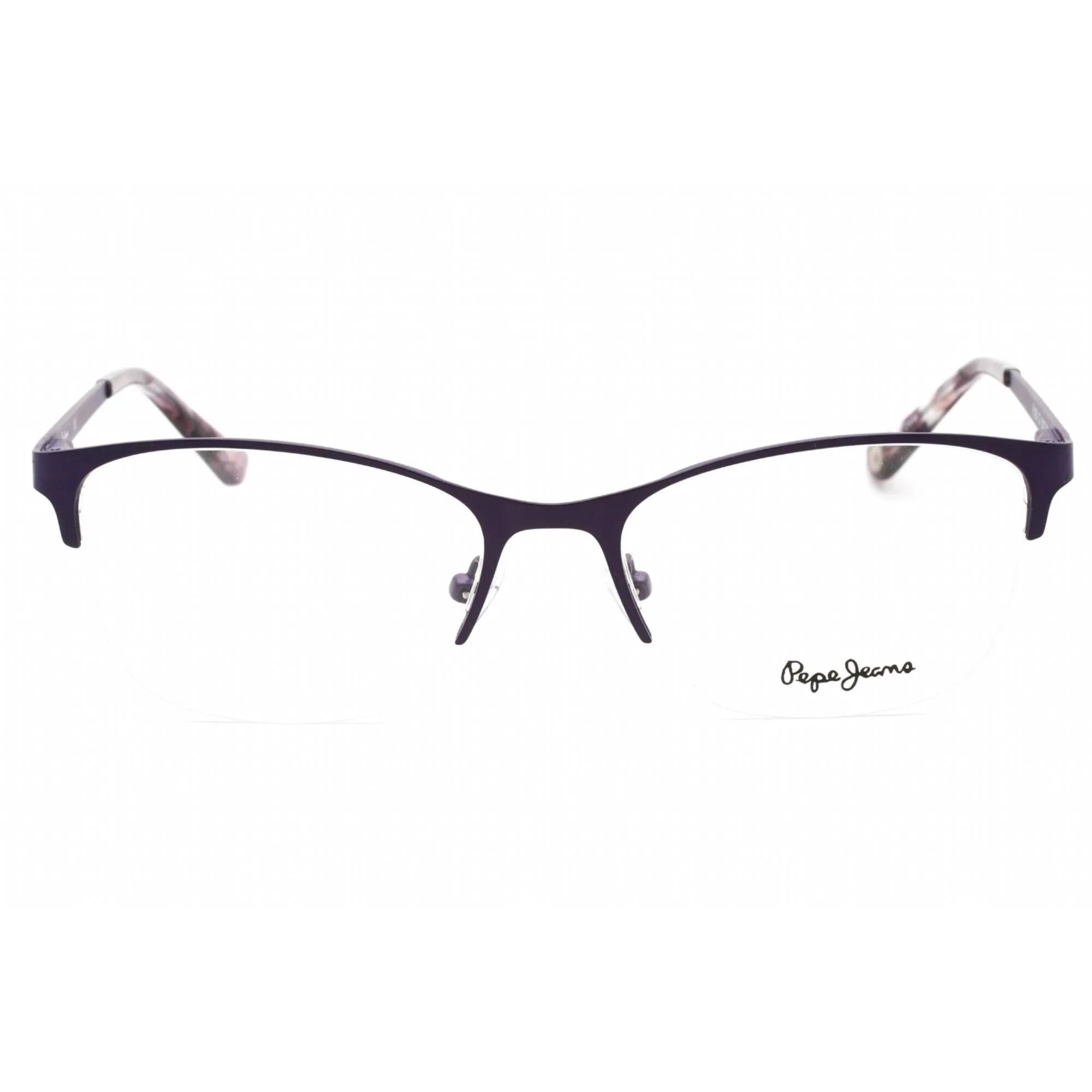 Pepe Jeans Women's Eyeglasses - Purple Metal Cat Eye Frame Clear Demo Lens | PJ1385 C3