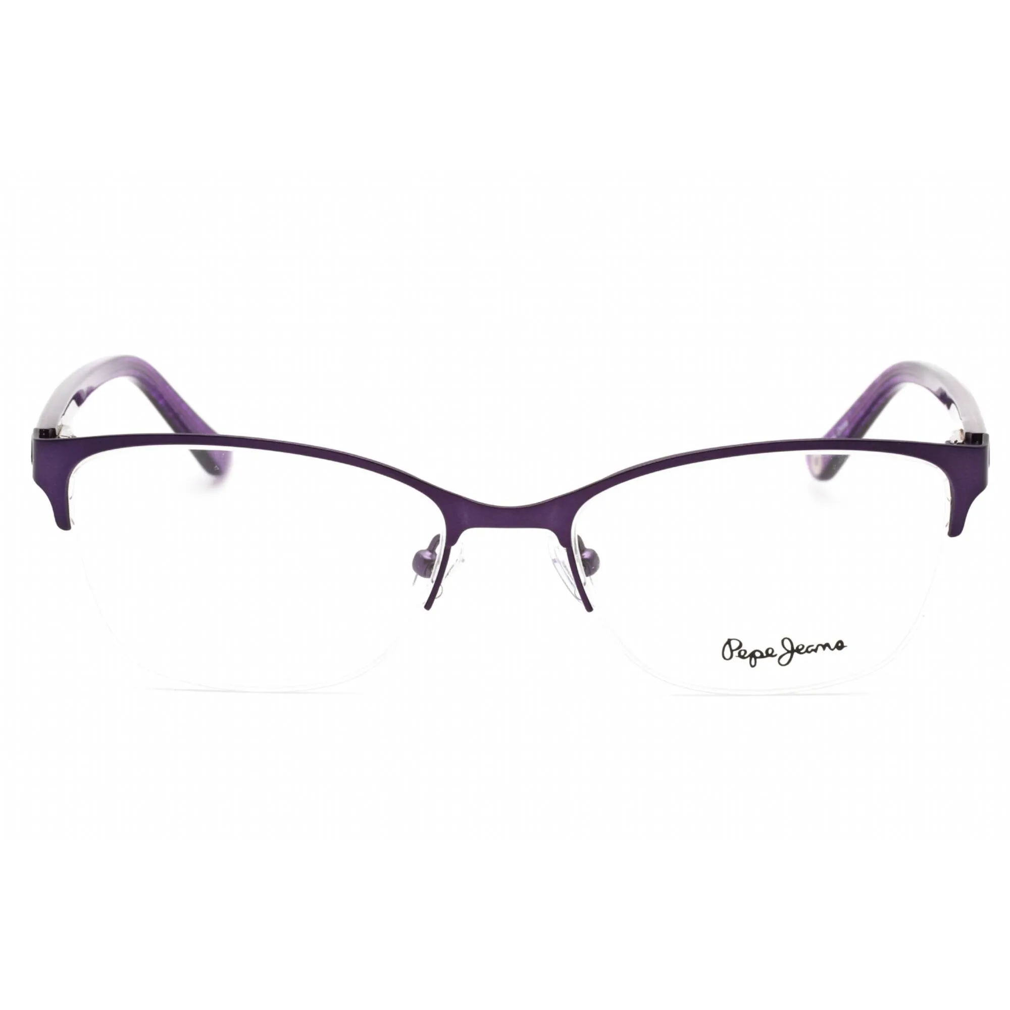 Pepe Jeans Women's Eyeglasses - Purple Metal Cat Eye Frame Clear Demo Lens | PJ1388 C3