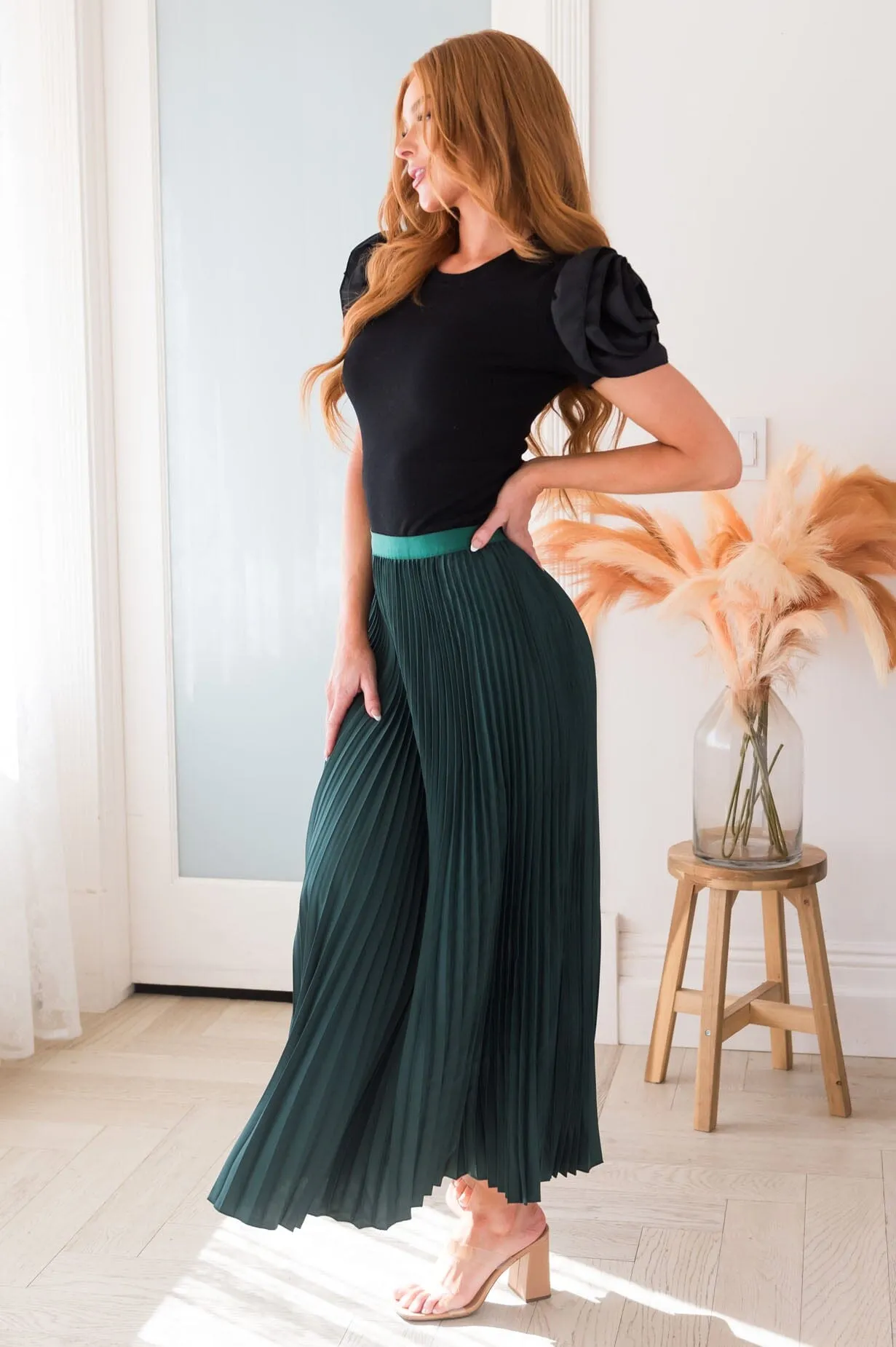 Ready For Surprises Modest Pleated Skirt