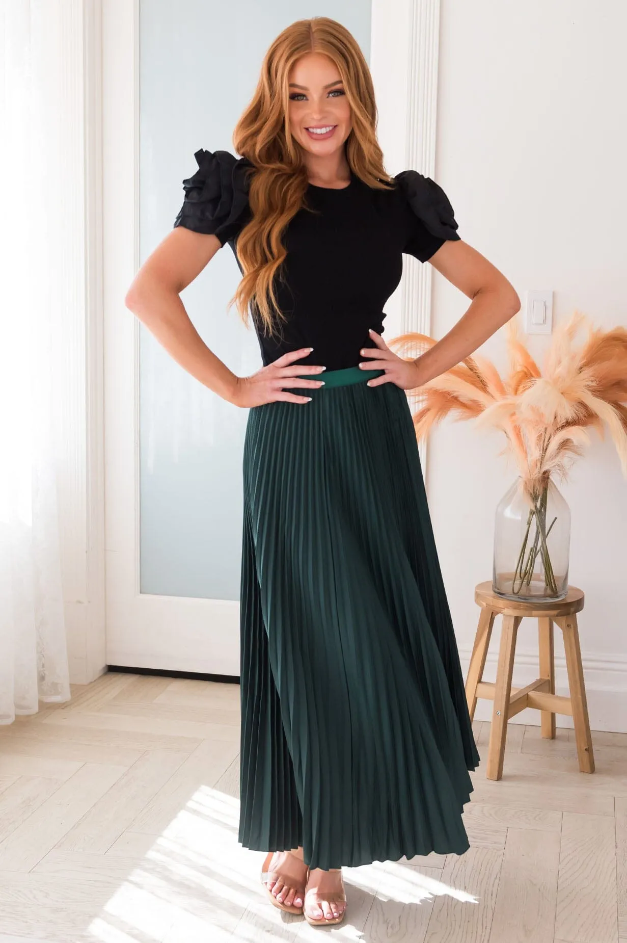Ready For Surprises Modest Pleated Skirt