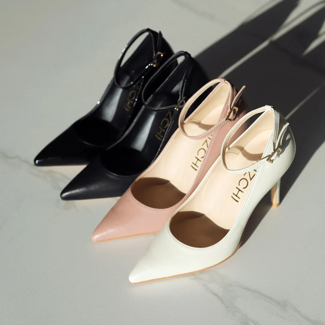 ROBIN BLACK PATENT- ankle strap