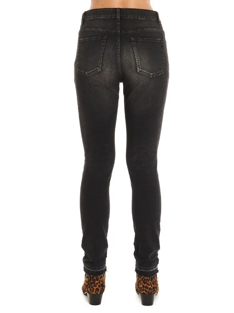 Saint Laurent Skinny Frayed Edge Jeans