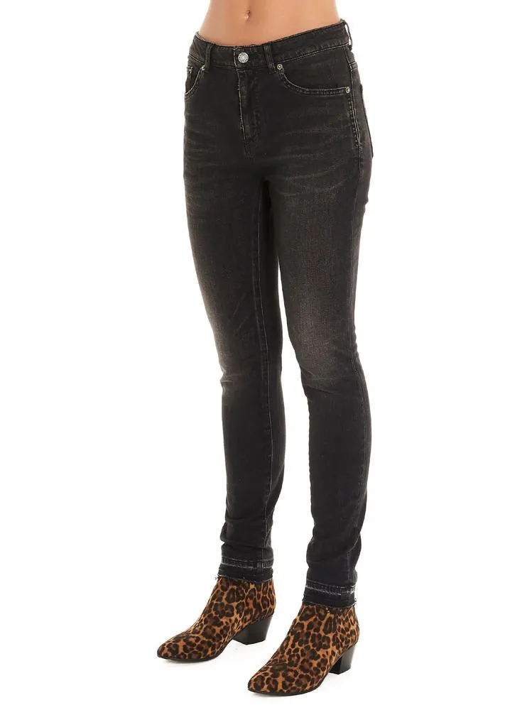 Saint Laurent Skinny Frayed Edge Jeans