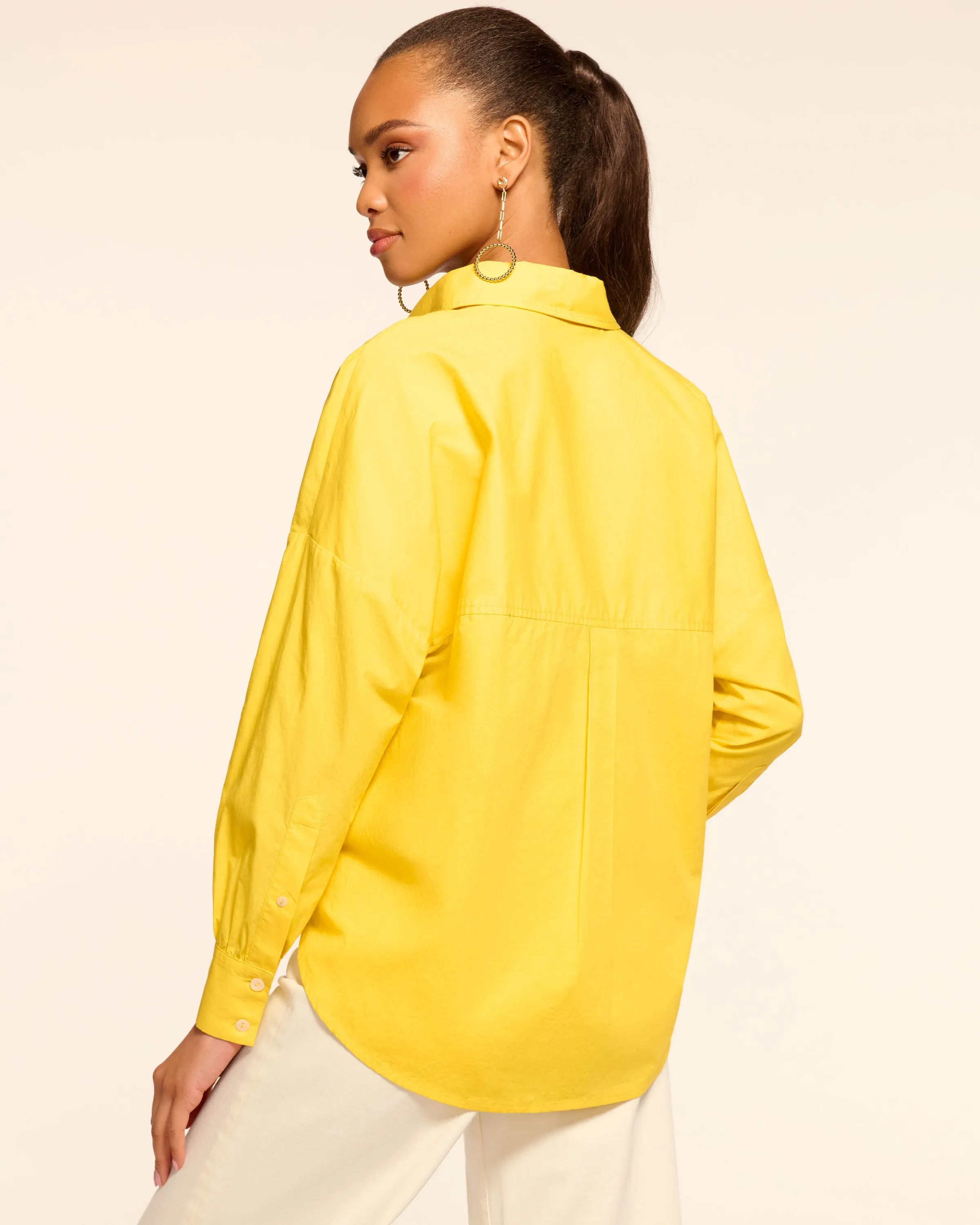 Sarah Cotton Poplin Long Sleeve Top