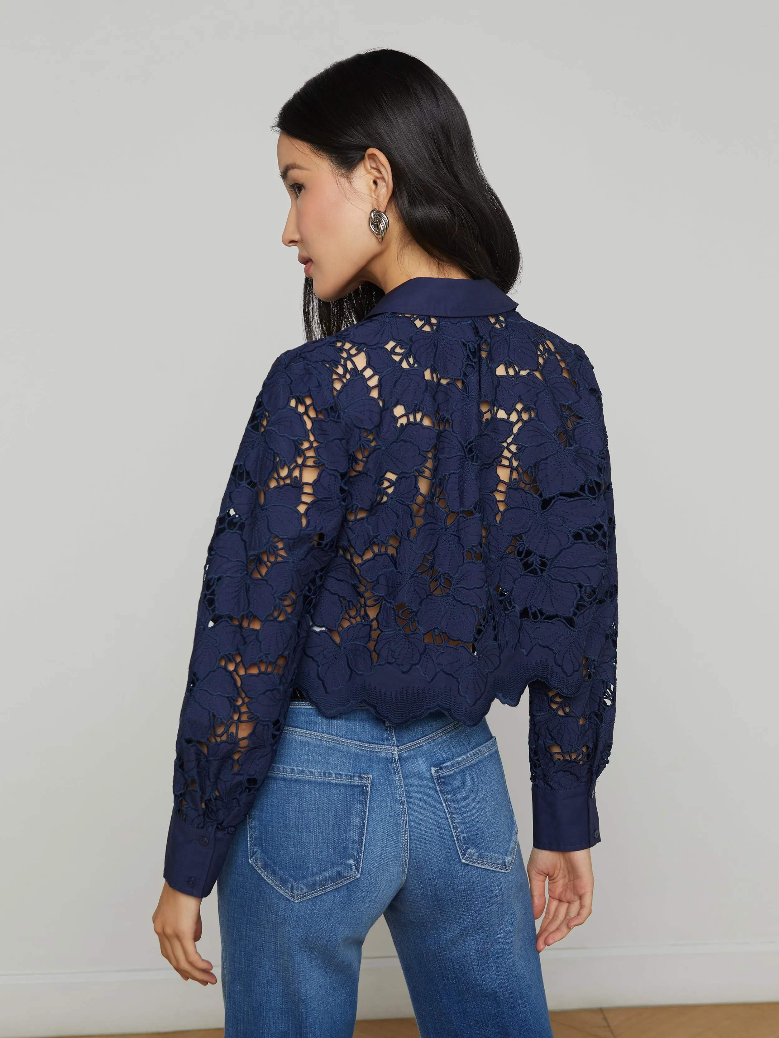 Seychelle Cropped Lace Blouse