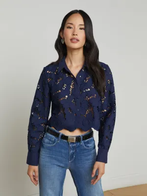 Seychelle Cropped Lace Blouse