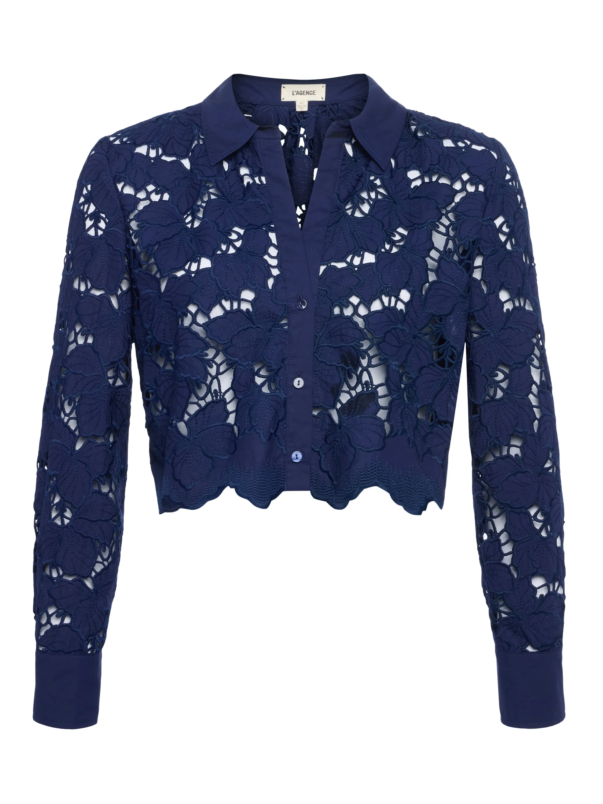 Seychelle Cropped Lace Blouse
