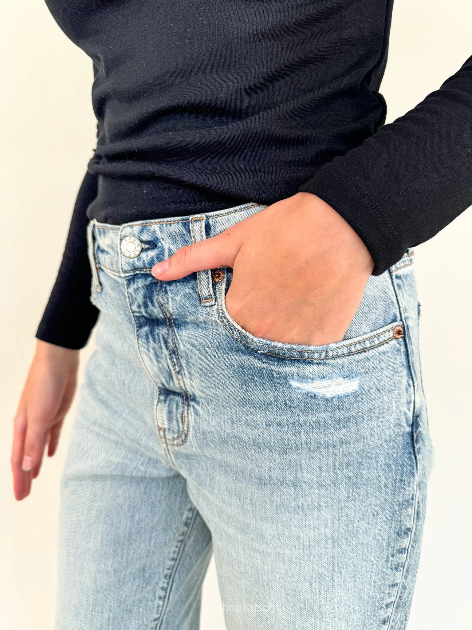 Straight Up High Rise Denim - High Key