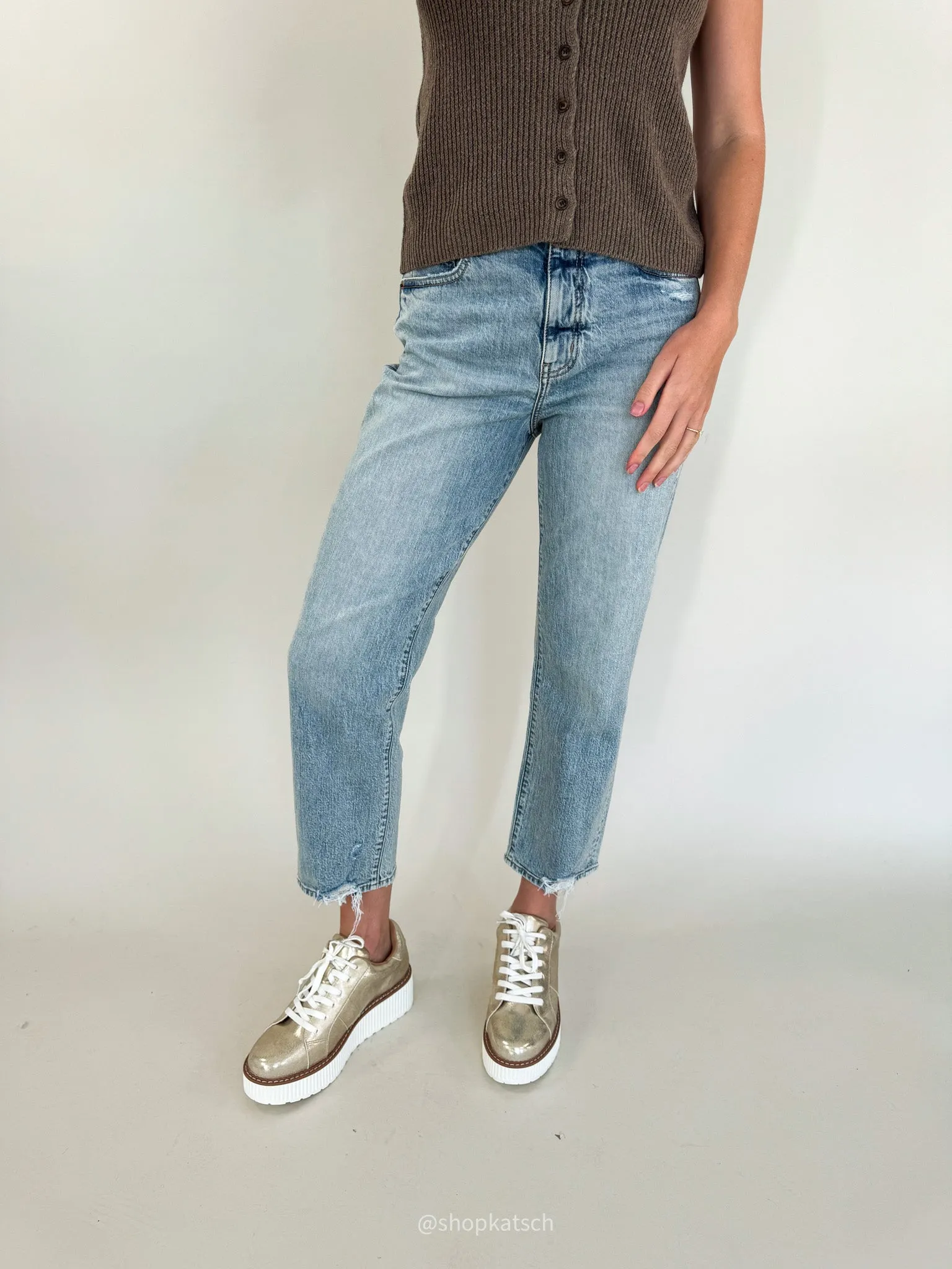 Straight Up High Rise Denim - High Key