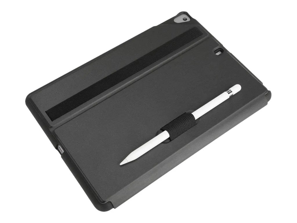 Targus Click-In - Flip cover for tablet - polyurethane, thermoplastic polyurethane (TPU) - black - 10.5 - for Apple 10.2-inch THZ851GL